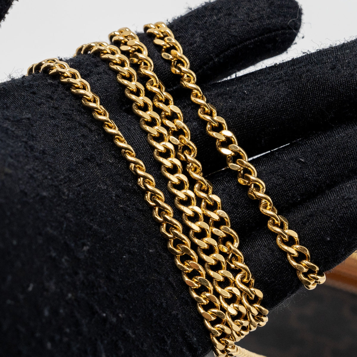 Celine Clutch With Chain Triomphe Canvas/Lambskin Tan GHW