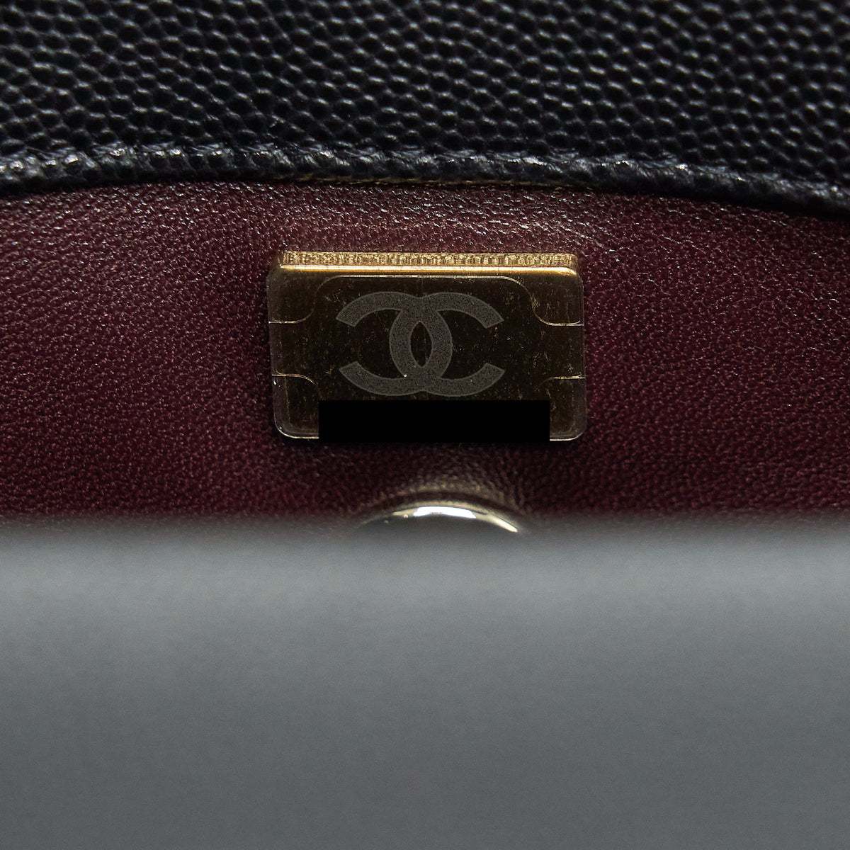 Chanel Small Coco Handle Caviar Black LGHW (Microchip)