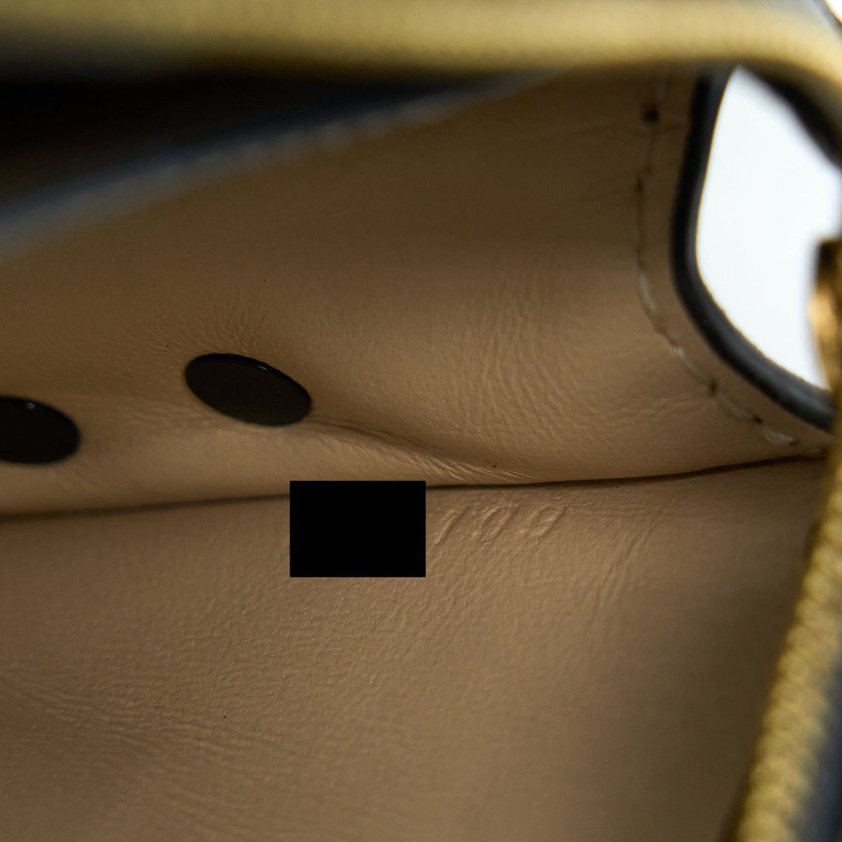 Louis Vuitton Trunk Clutch Epi Black/White GHW