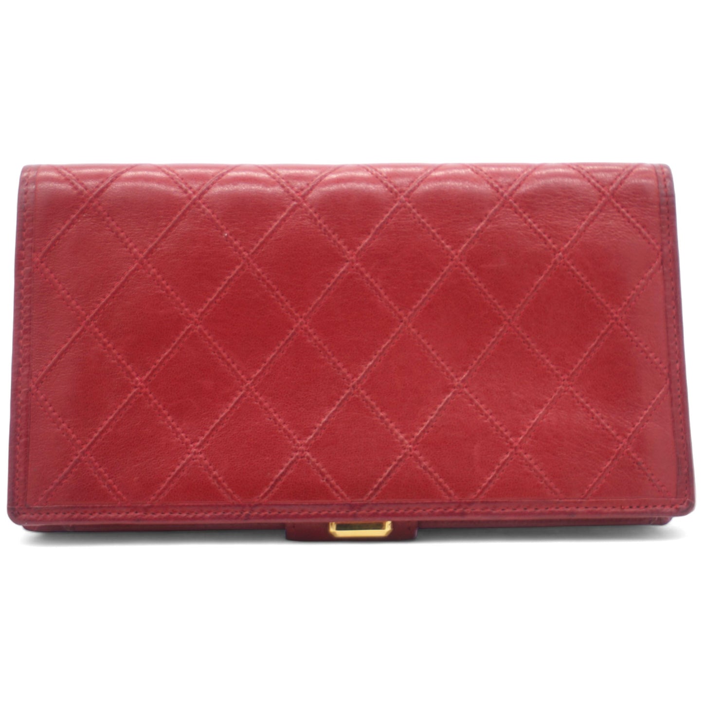 Chanel Long Calfskin Quilted Triofold Wallet