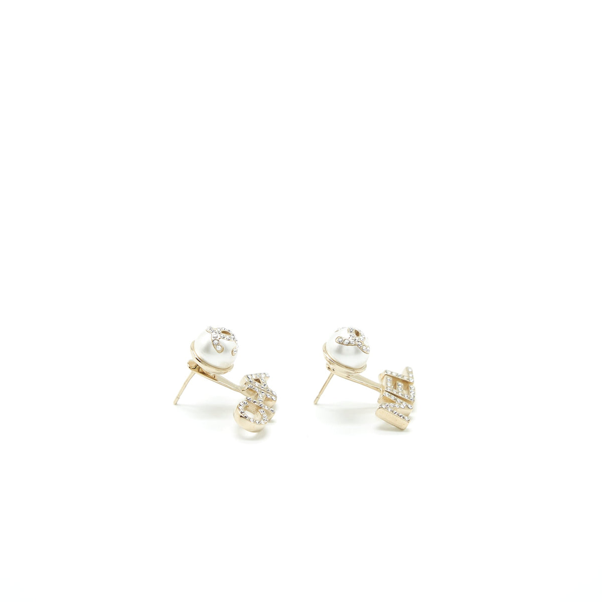 Chanel Pearl/CC Logo/Letter Drop Earrings With Crystal