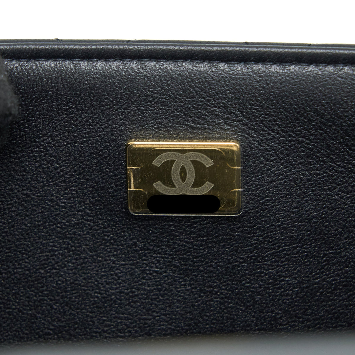 Chanel Top Handle Mini Rectangular Flap Bag Lambskin Black LGHW (Microchip)
