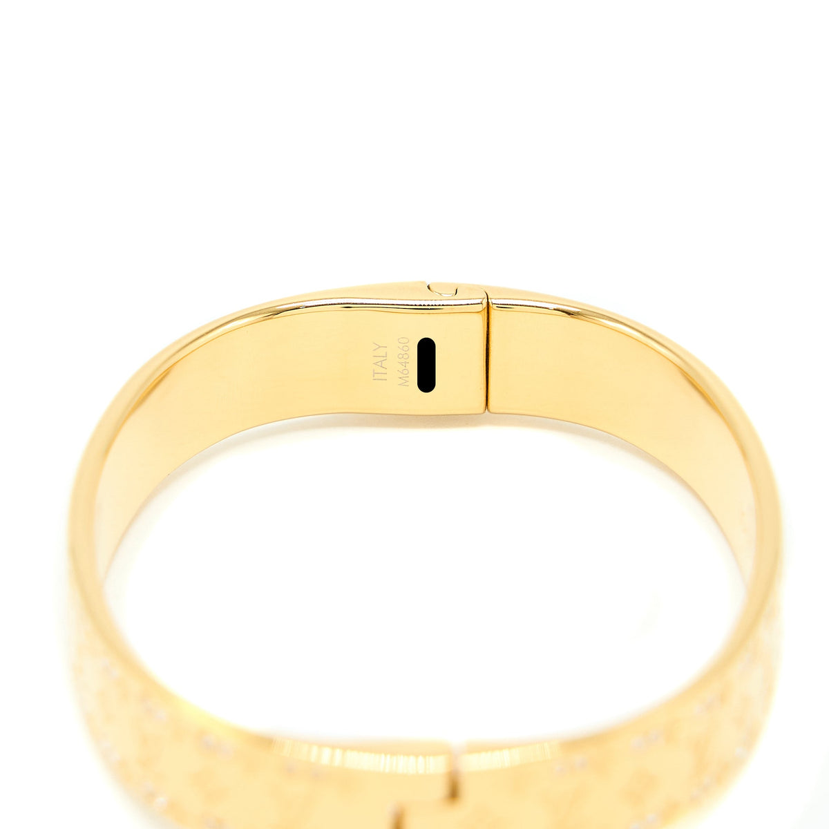 Louis Vuitton Size S Nanogram Strass Bracelet Crystal Gold Tone