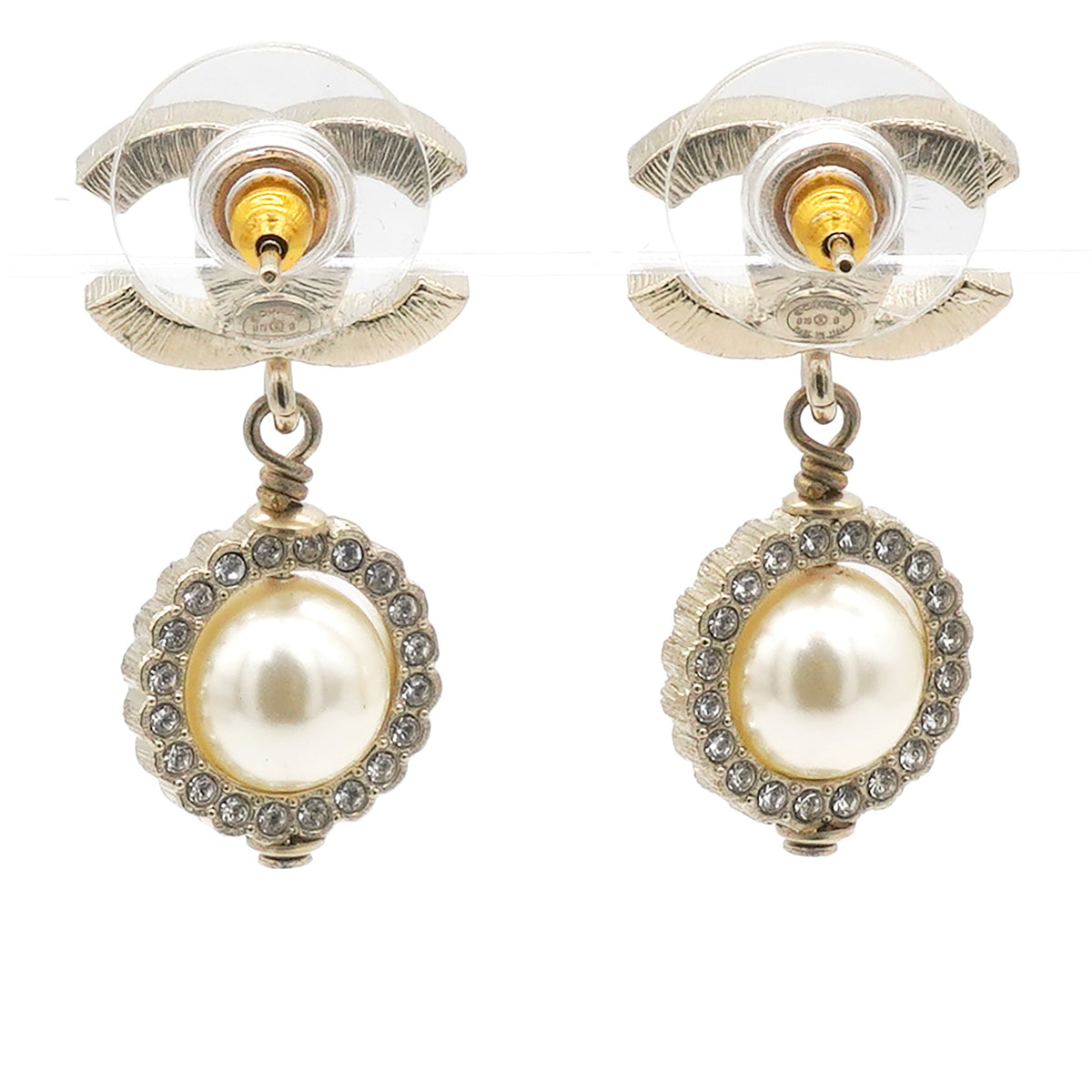 Chanel Pearl CC Drop Earrings