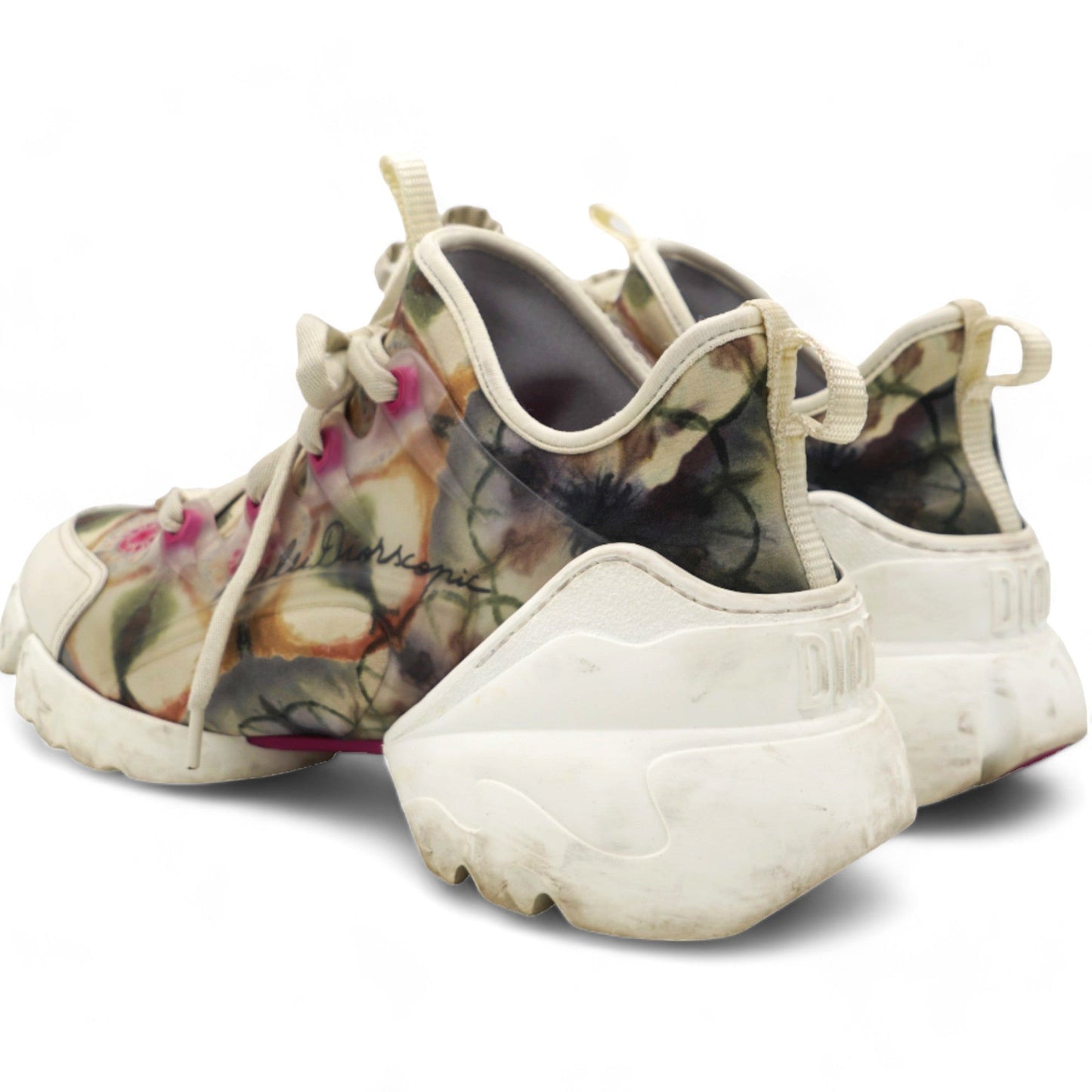 Dior Neoprene Rubber Kaleidiorscopic D-Connect Sneakers Multiple colors Size38.5