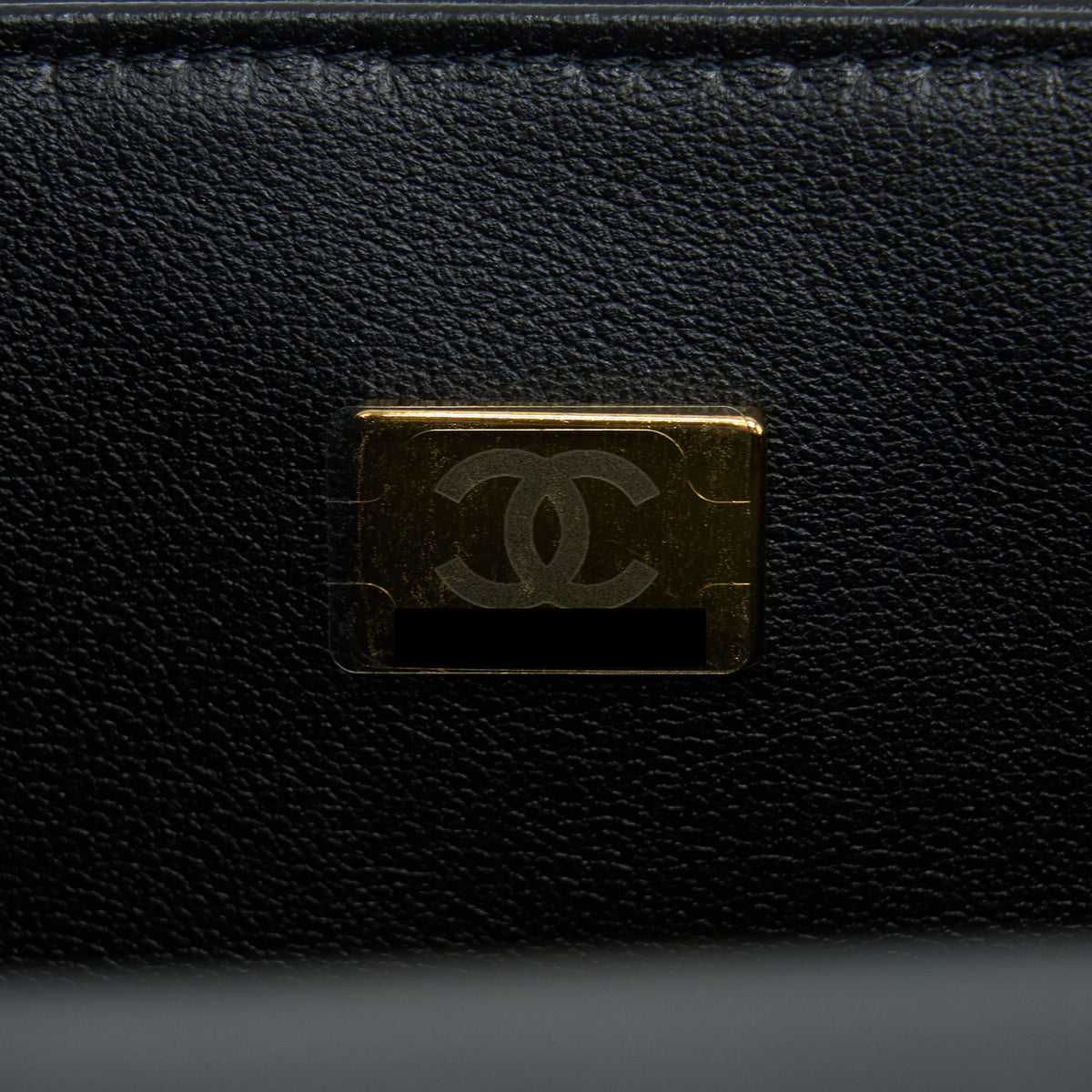 Chanel Top Handle Mini Rectangular Flap Bag Lambskin Black LGHW (Microchip)