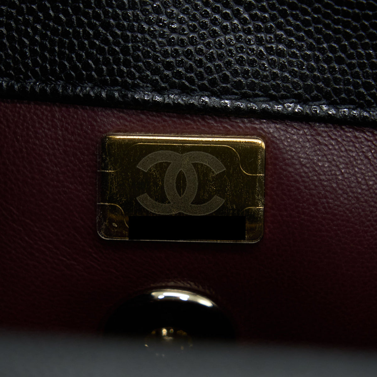 Chanel Small Coco Handle Caviar Black LGHW (Microchip)