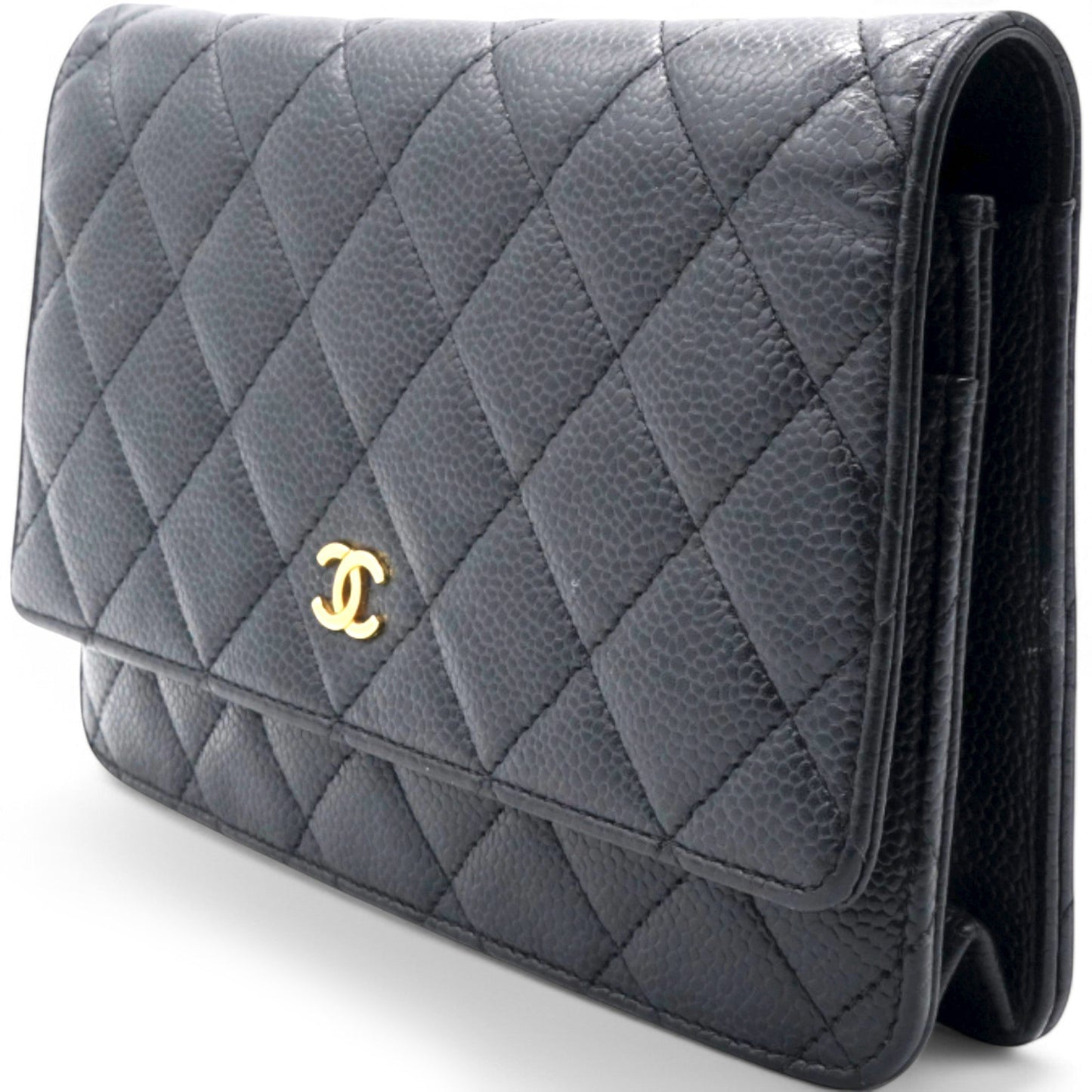 Chanel Caviar Quilted Wallet on Chain WOC Black