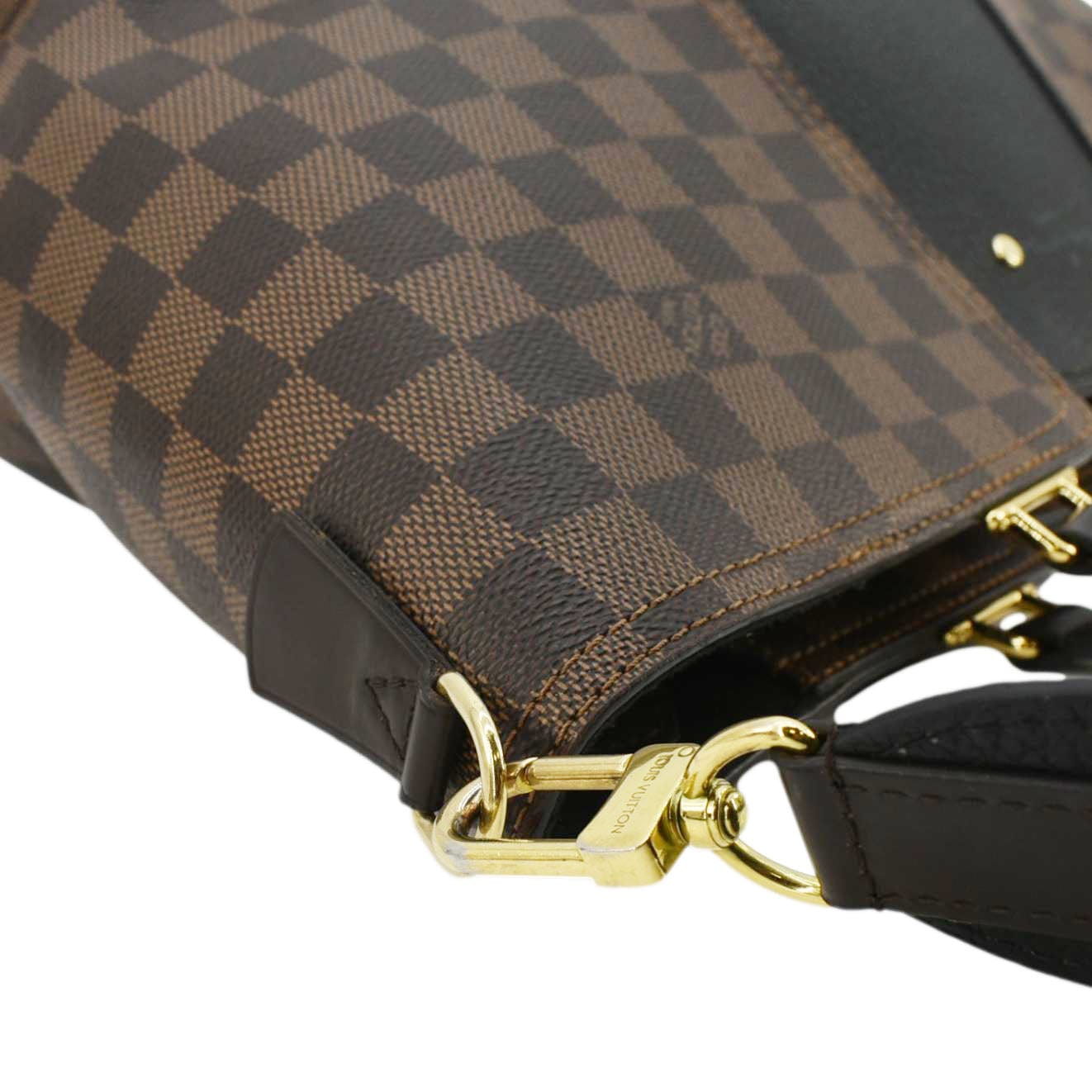 LOUIS VUITTON Jersey Damier Ebene Tote Shoulder Bag Brown