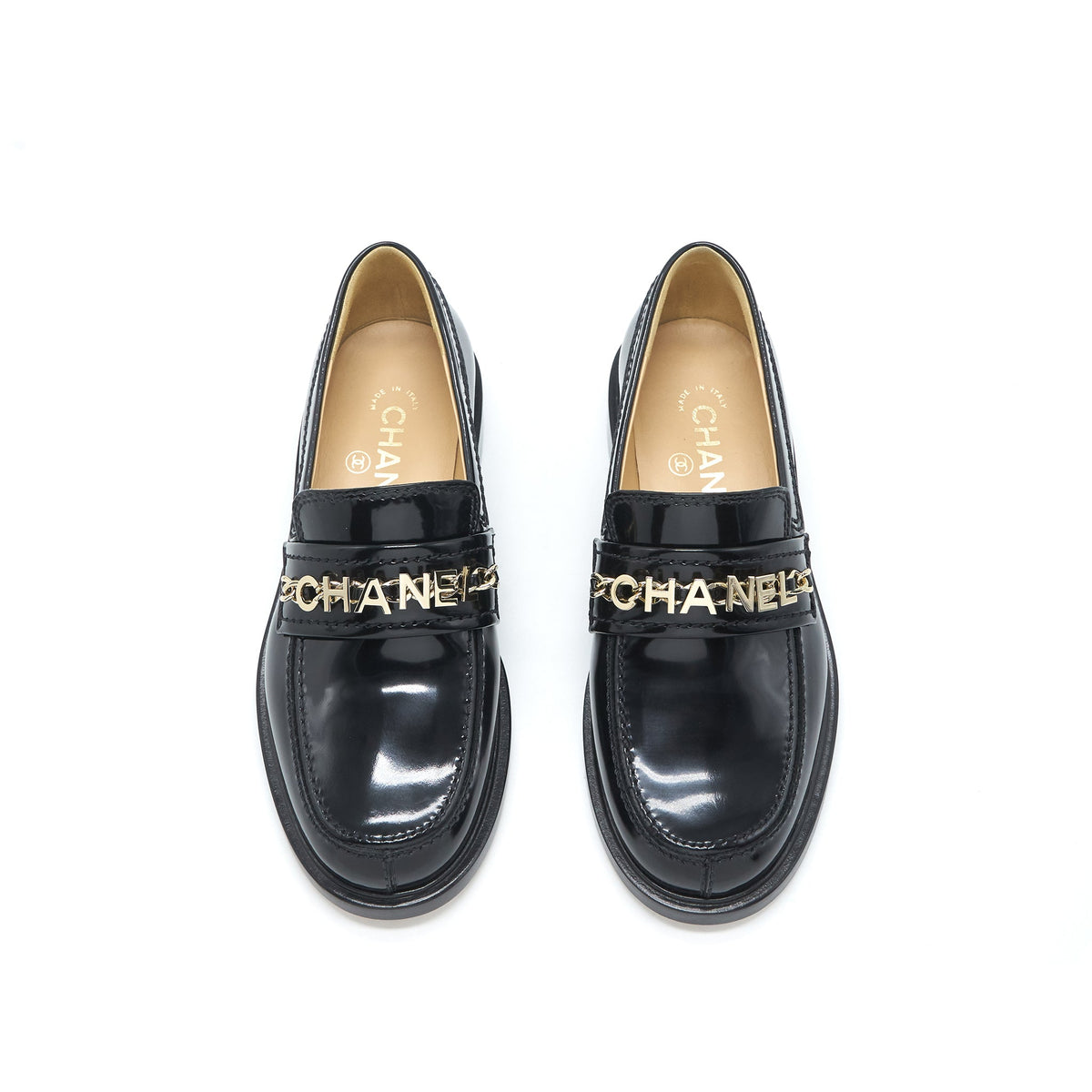 Chanel size35 Loafer Patent leather black LGHW