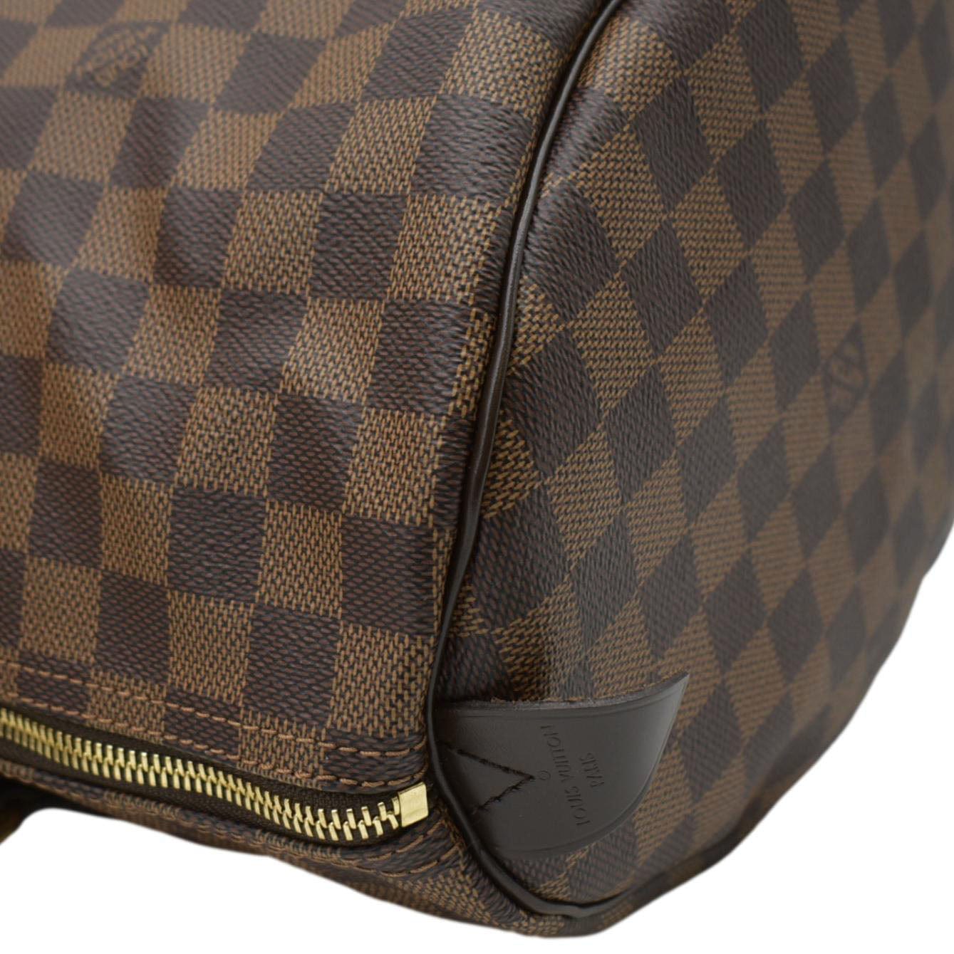 LOUIS VUITTON Speedy 30 Damier Ebene Satchel Bag Brown