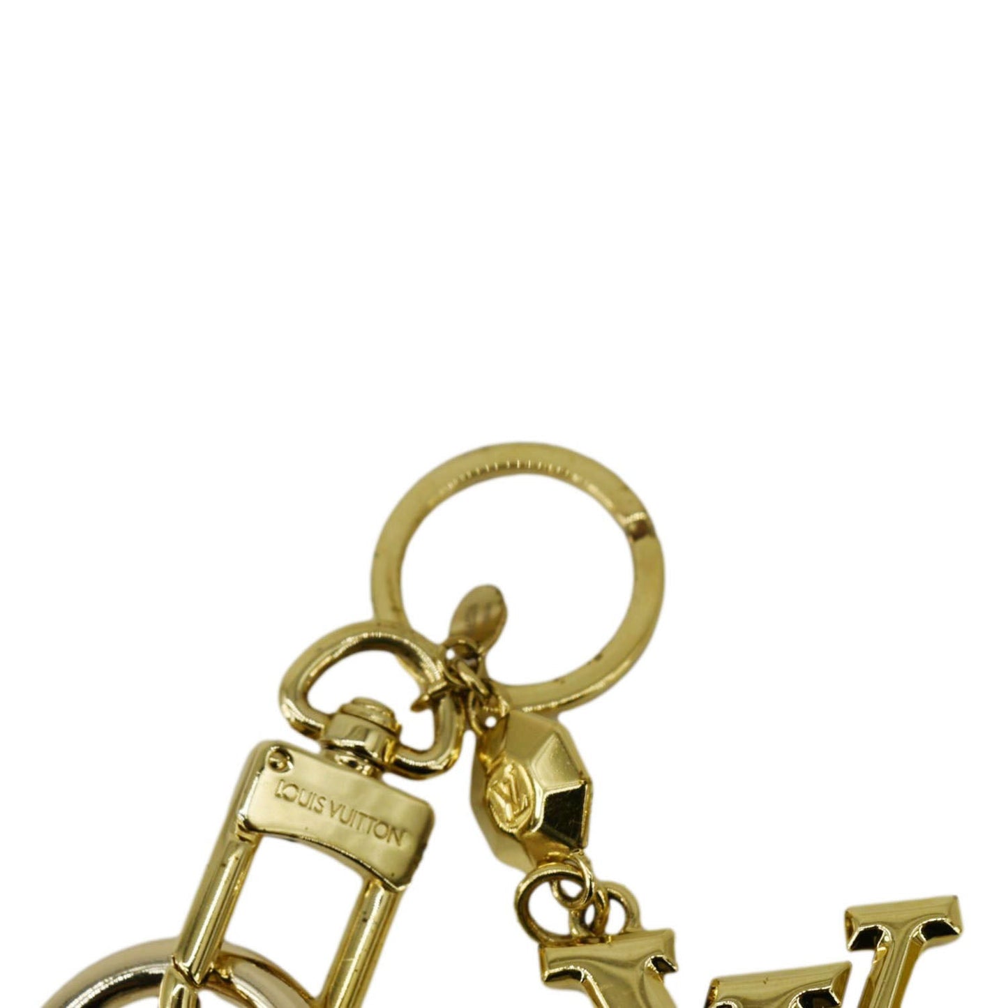 LOUIS VUITTON Facettes Bag Charm Key Holder Gold