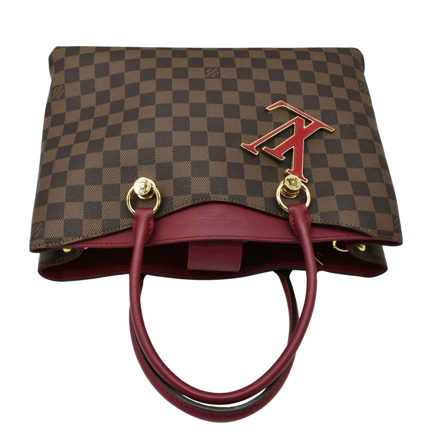 LOUIS VUITTON LV Riverside Damier Ebene Tote Bag Brown