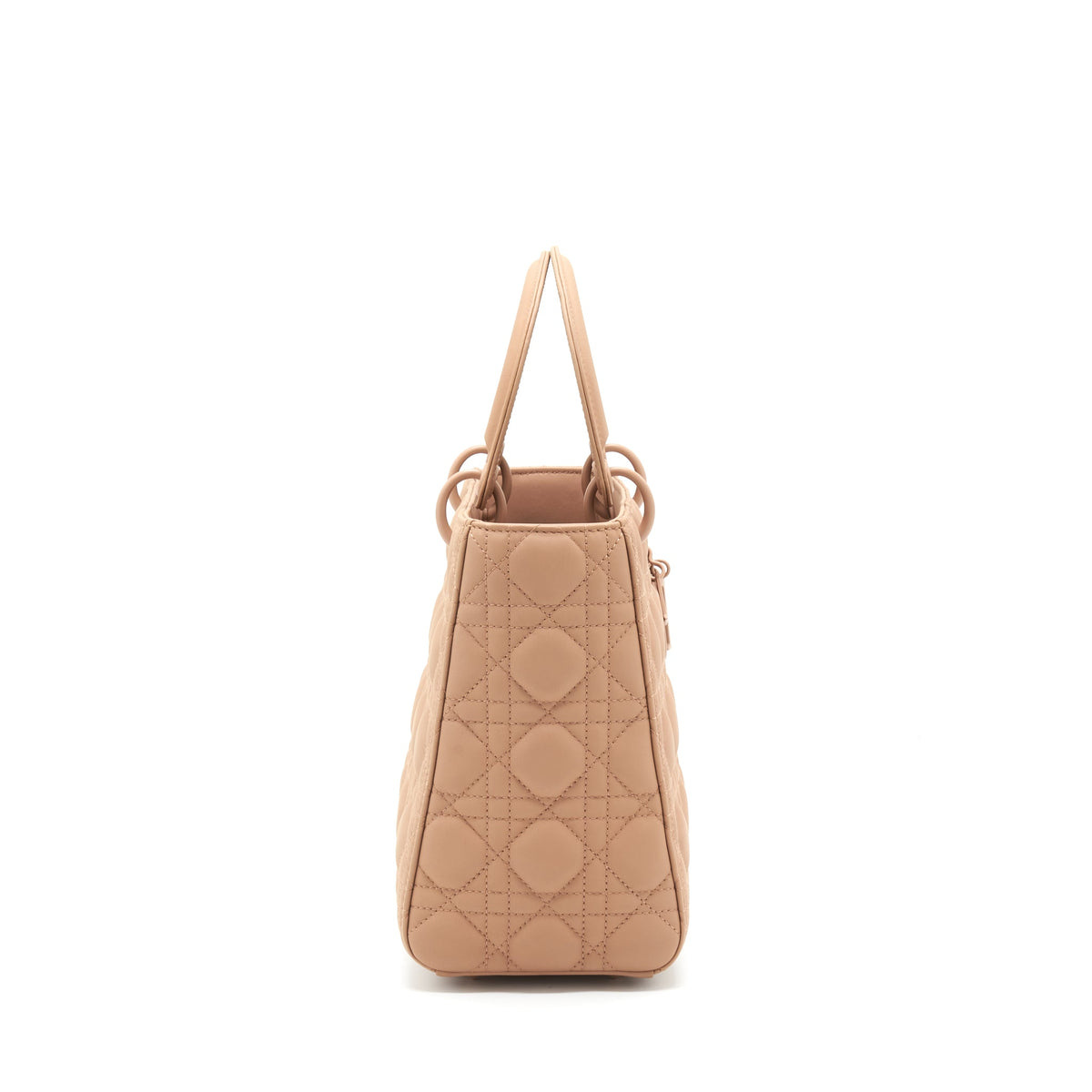 Dior Medium Lady Dior Blush Ultramatte Cannage Calfskin Bag
