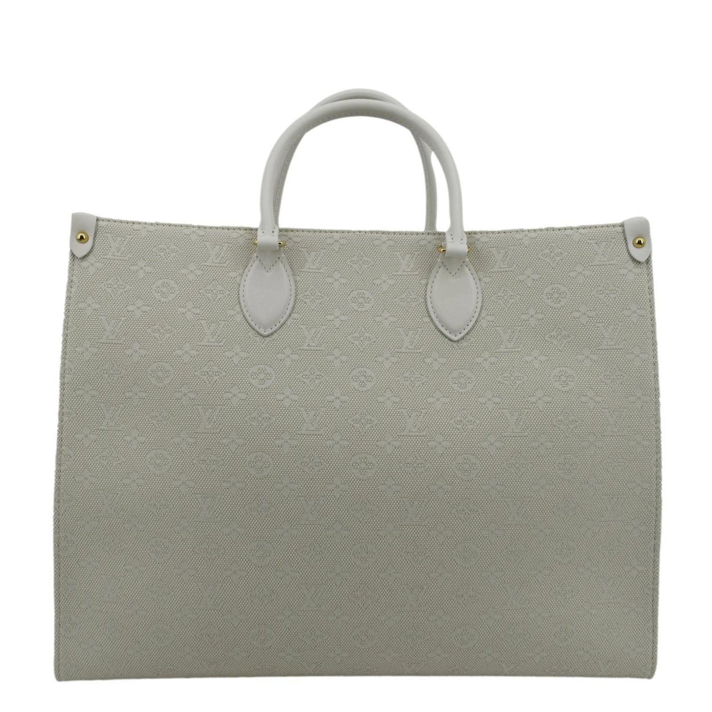 LOUIS VUITTON Hawaii Onthego GM Monogram Tuffetage Tote Shoulder Bag Off White