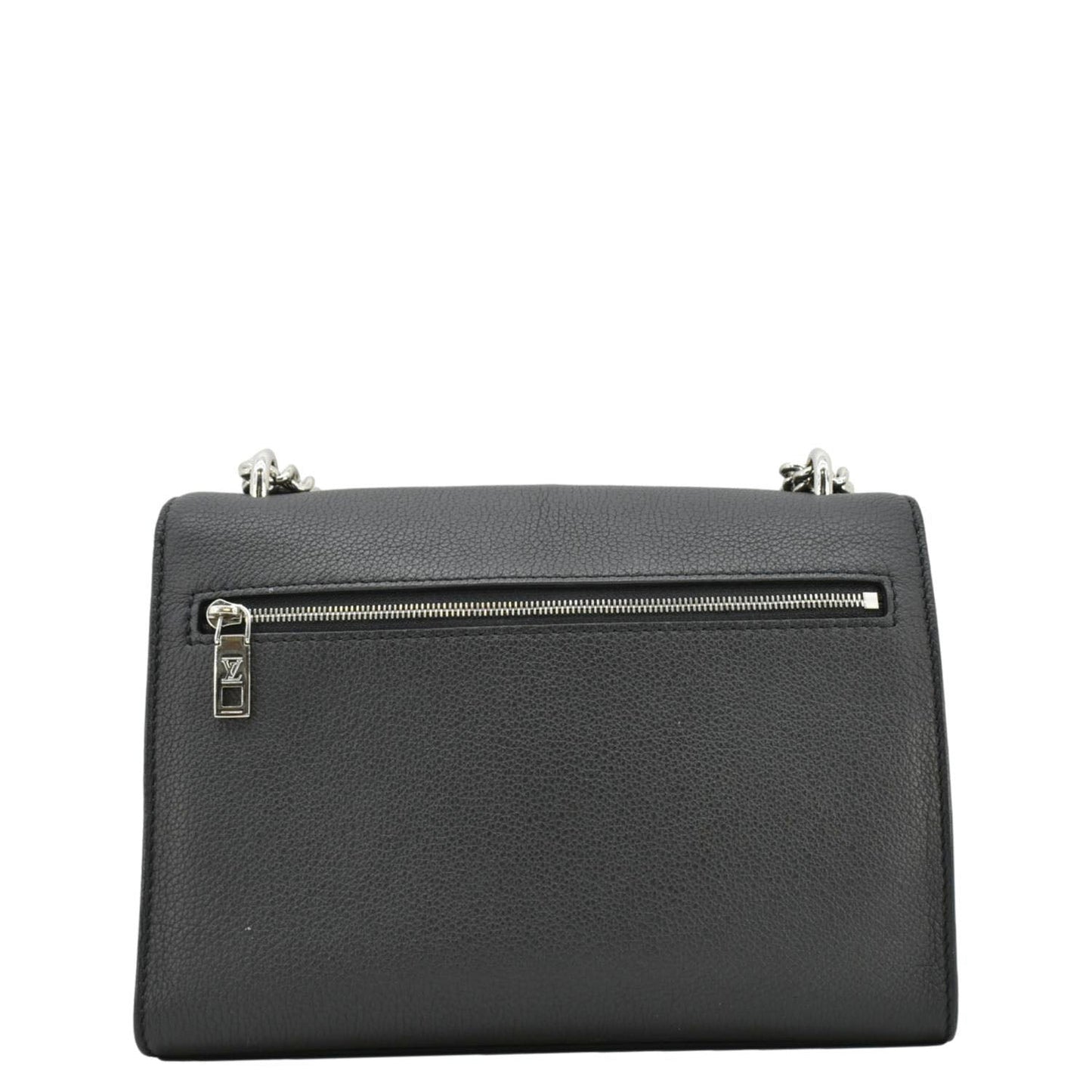 LOUIS VUITTON Mylockme Leather Chain Crossbody Bag Black