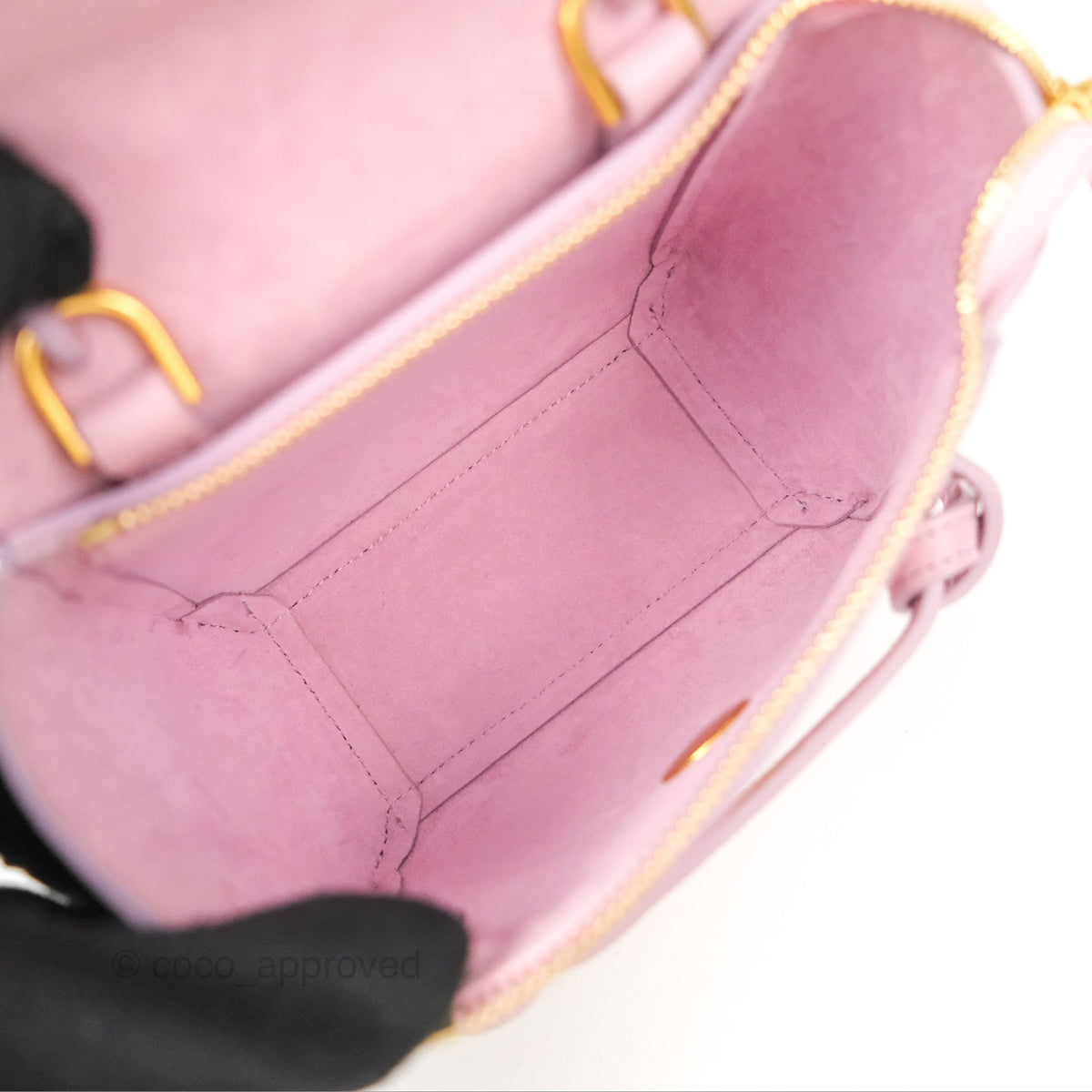 Celine Pico Belt Bag Rose Quartz Grained Calfskin Gold Hardware
