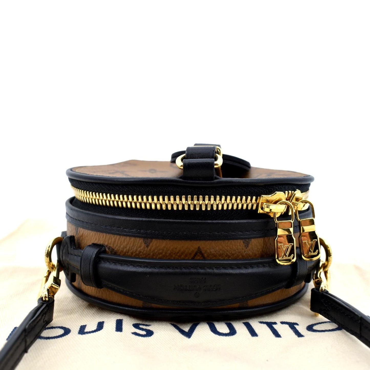 LOUIS VUITTON Mini Boite Chapeau Reverse Monogram Canvas Shoulder Bag Brown