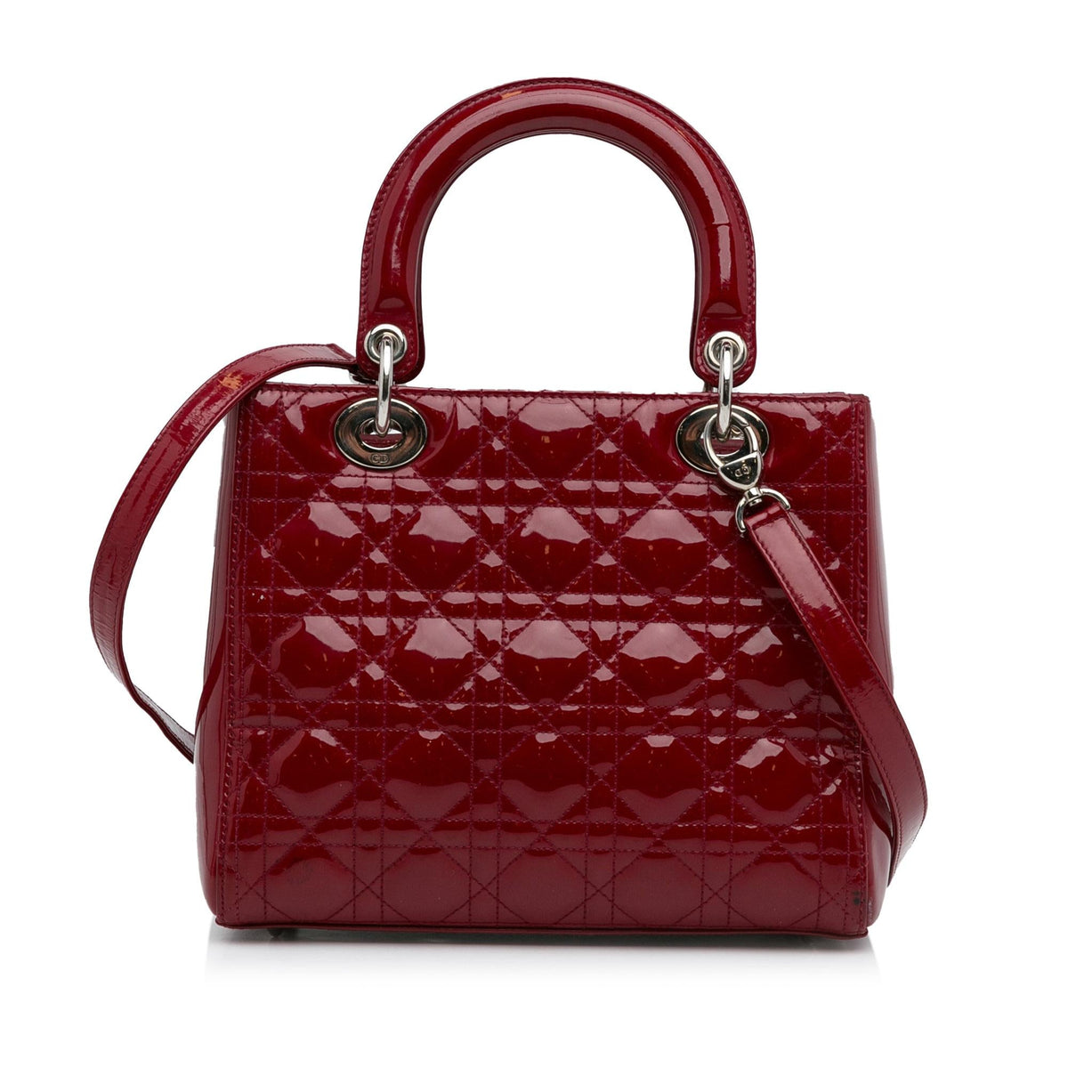 Dior Medium Patent Cannage Lady Dior (SHG-8YKOE0)