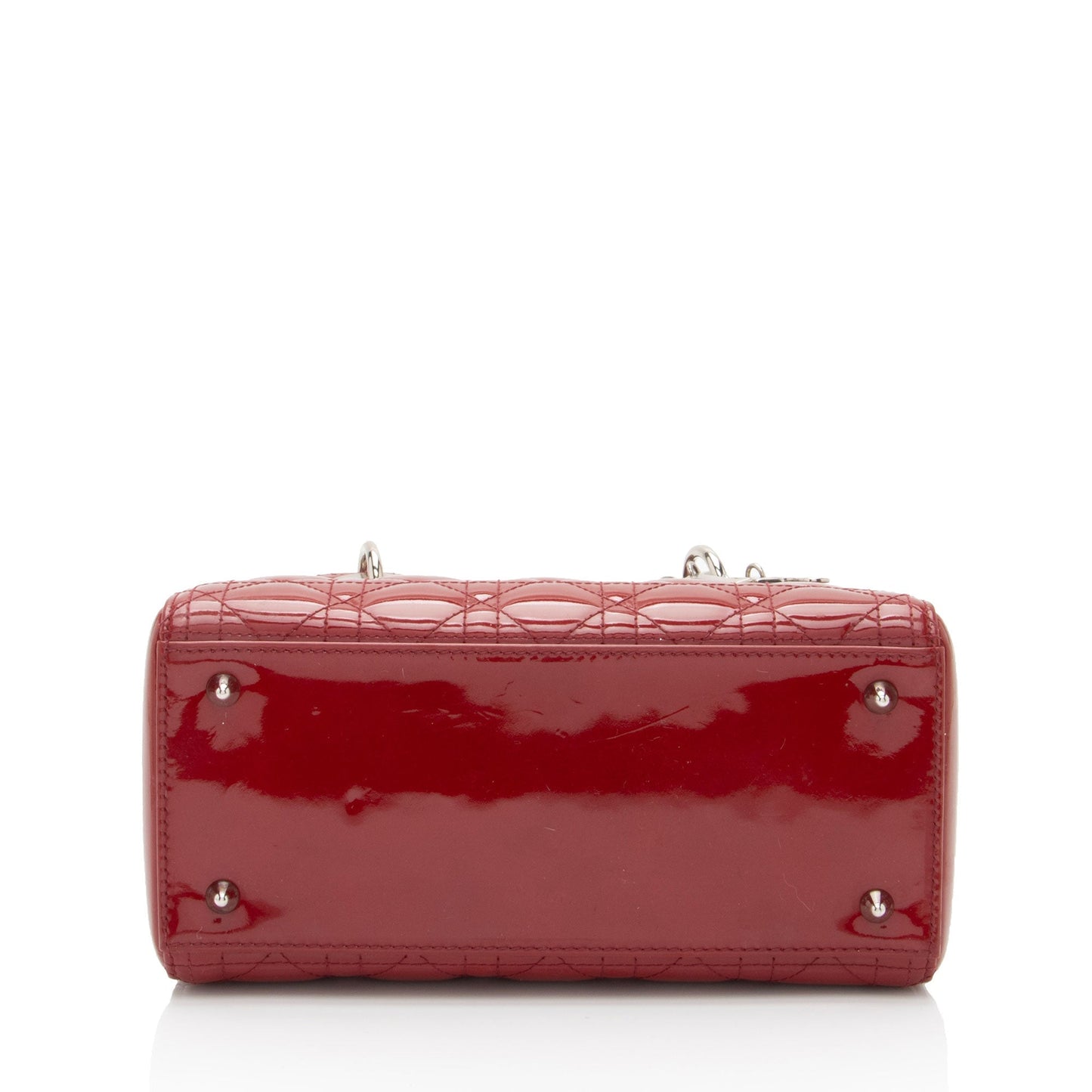 Dior Patent Leather Lady Dior Medium Tote (SHF-KM7Orb)