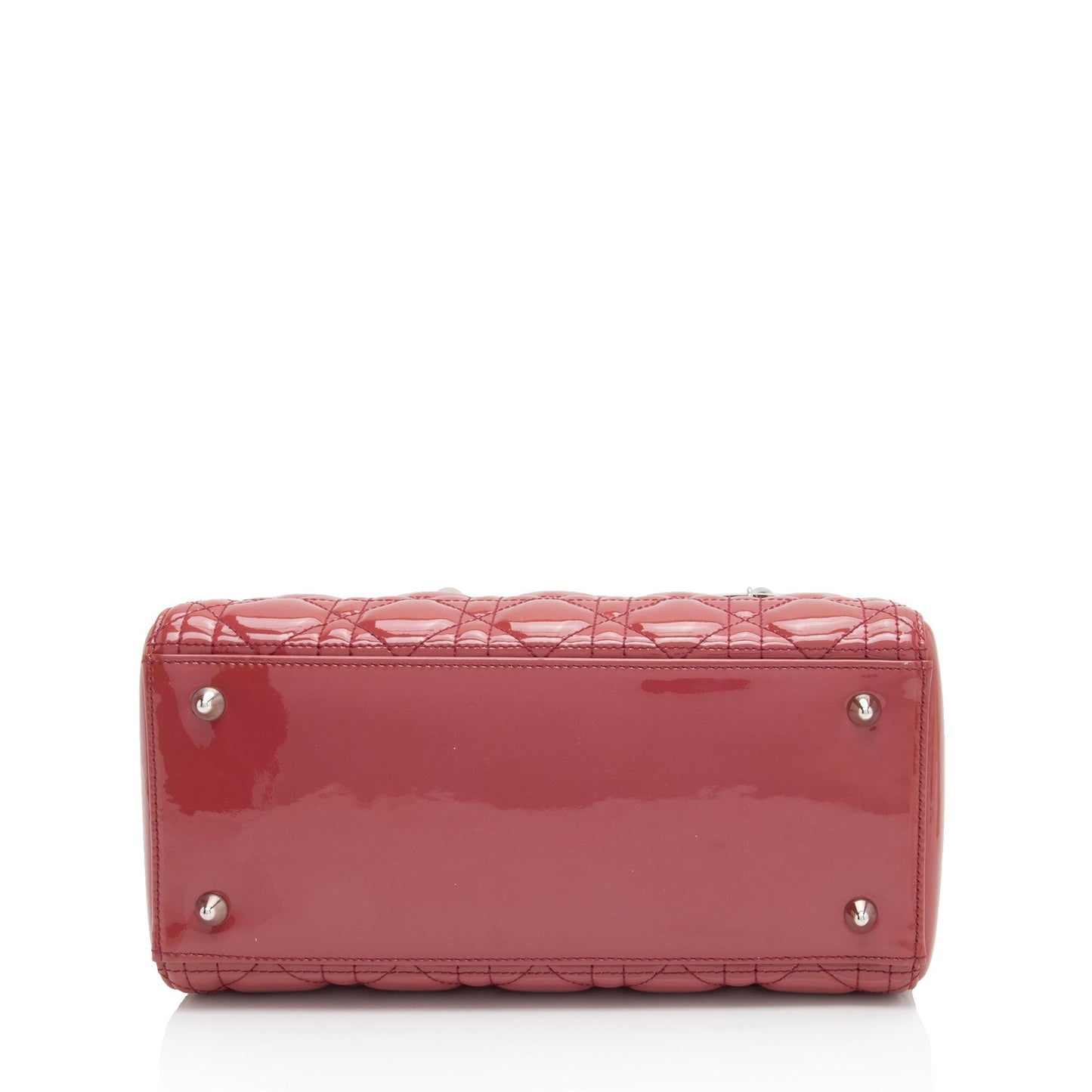 Dior Patent Leather Lady Dior Medium Tote (SHF-9SFjWH)