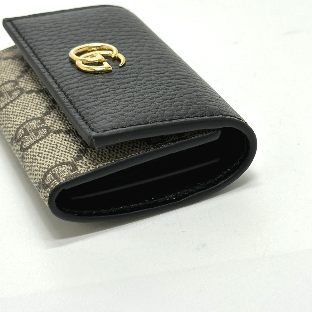 GUCCI Key case Key holder 456118 GG Supreme Canvas beige GG Marmont six hooks Women Used