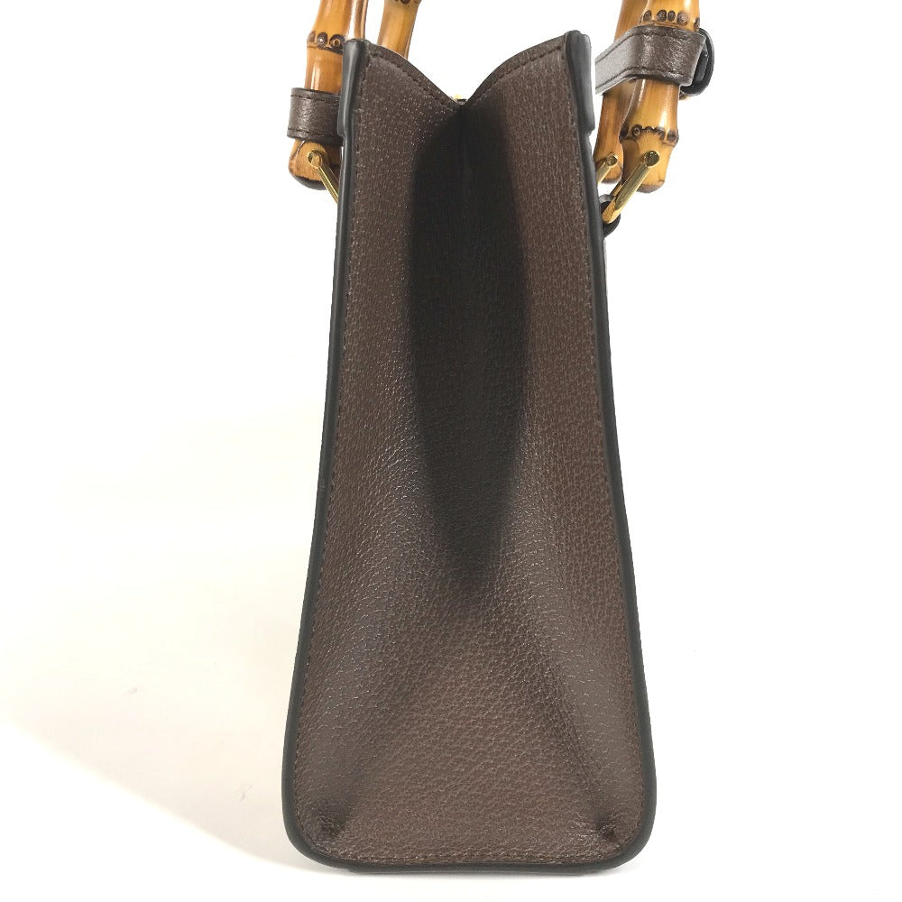 GUCCI Shoulder Bag 660195 GG canvas / leather beige Gucci Diana Bamboo Jumbo GG Small Tote Bag Women Used