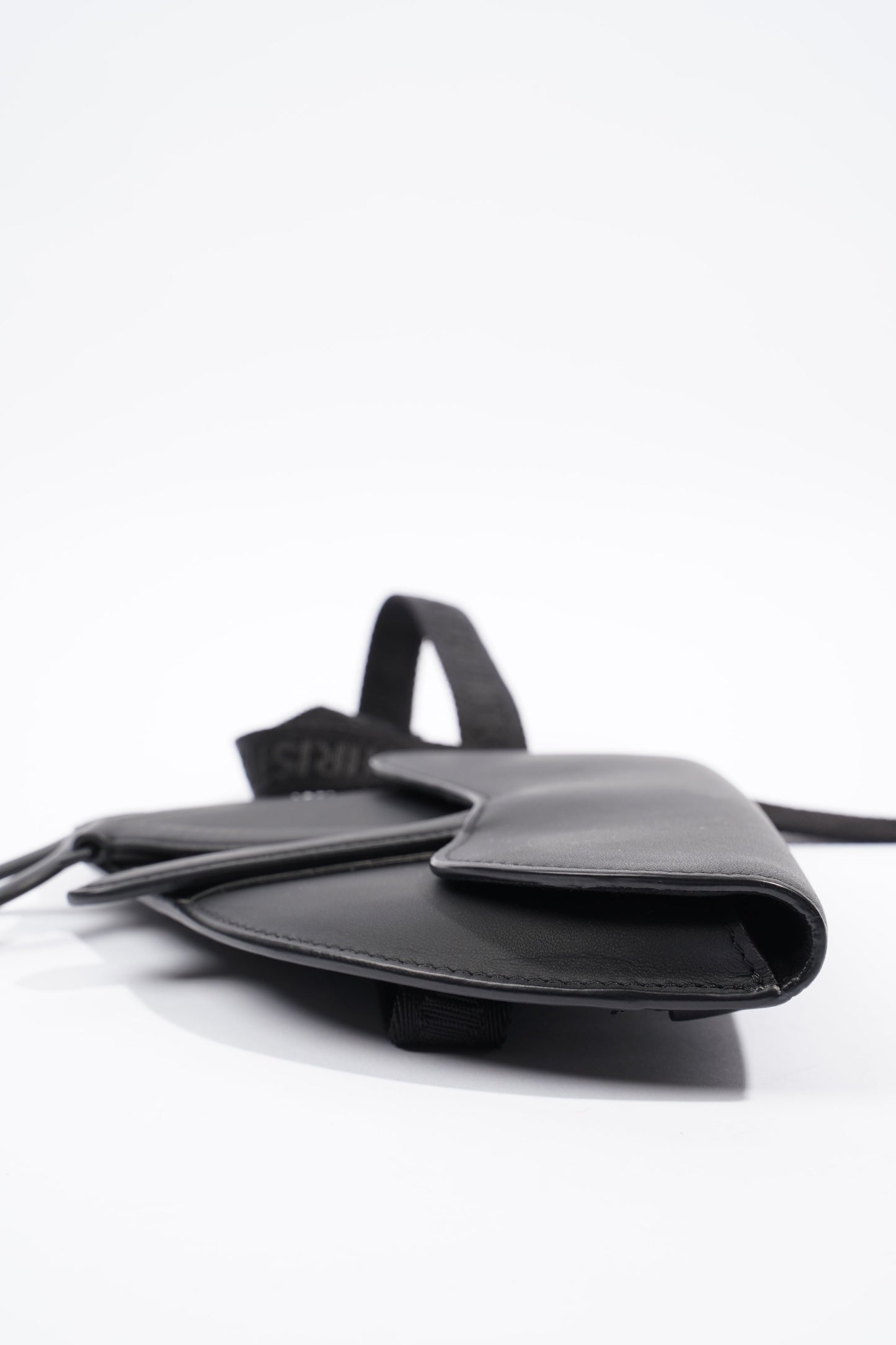 Christian Dior Ultra Matte Saddle Belt Bag Black Calfskin Leather
