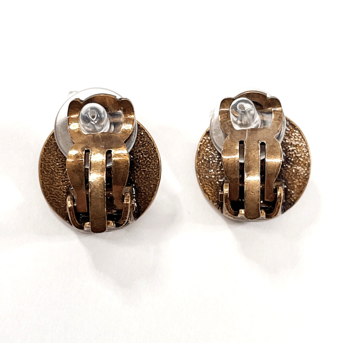 CHANEL Earring Metal, Faux Pearl gold vintage COCO Mark