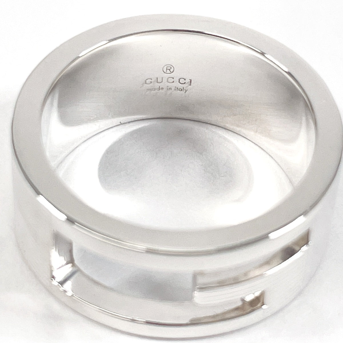 GUCCI Ring Silver925 Silver Branded Cutout G Women Used