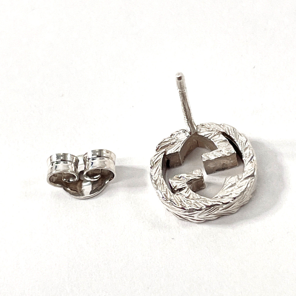 GUCCI Pierce Silver925 Silver Interlocking G unisex Used