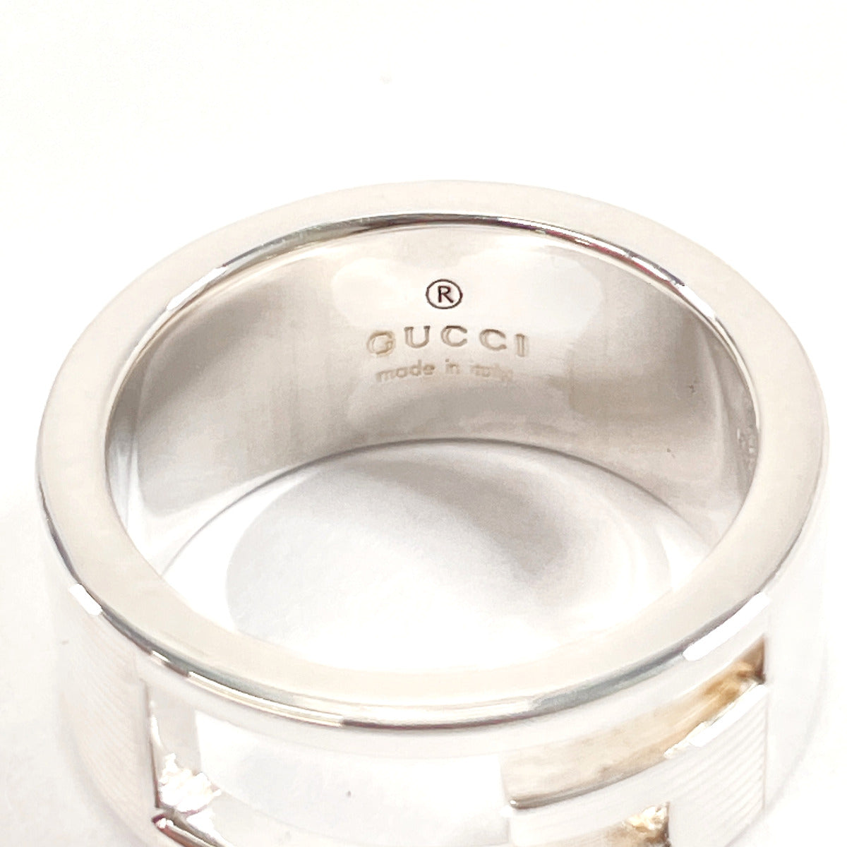 GUCCI Ring Silver925 Silver Branded Cutout G Women Used