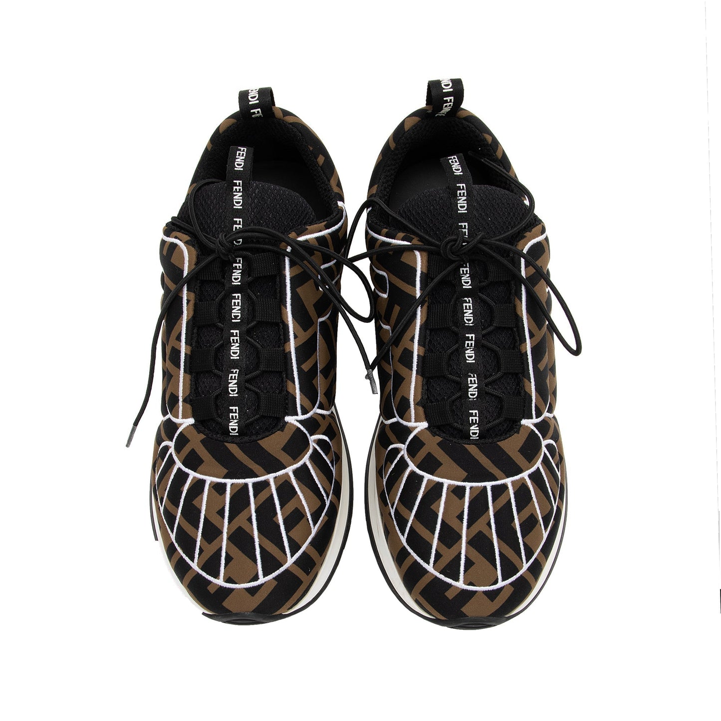 Fendi Quilted Zucca Nylon Freedom Sneakers - Size 7.5 / 37.5 (SHF-808q4w)