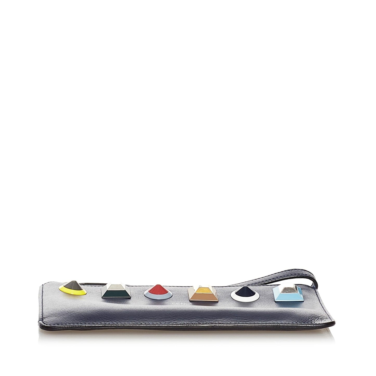 Fendi Studded Flat Leather Pouch (SHG-33758)
