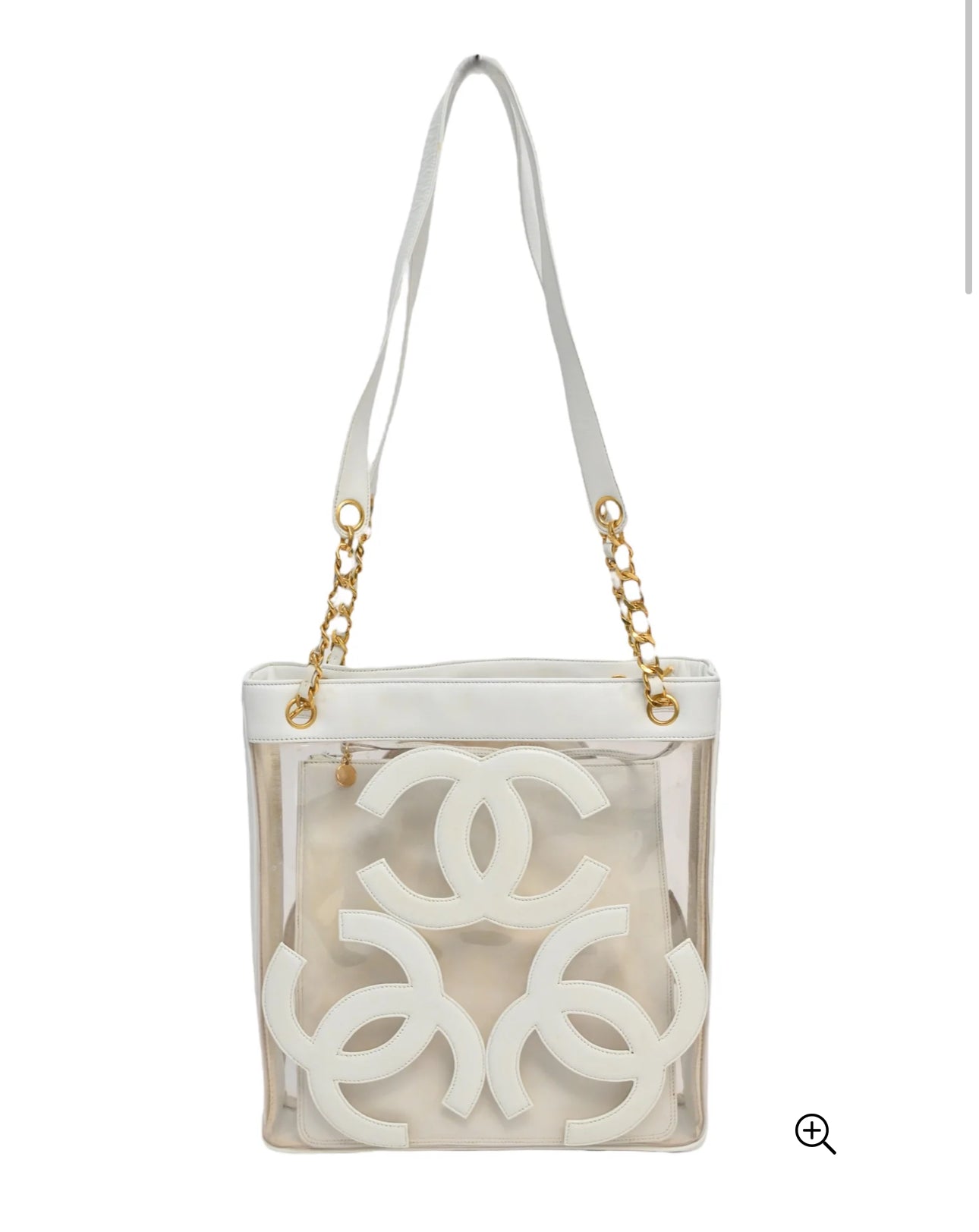 Chanel White | Transparent Shoulder Bag WB5701