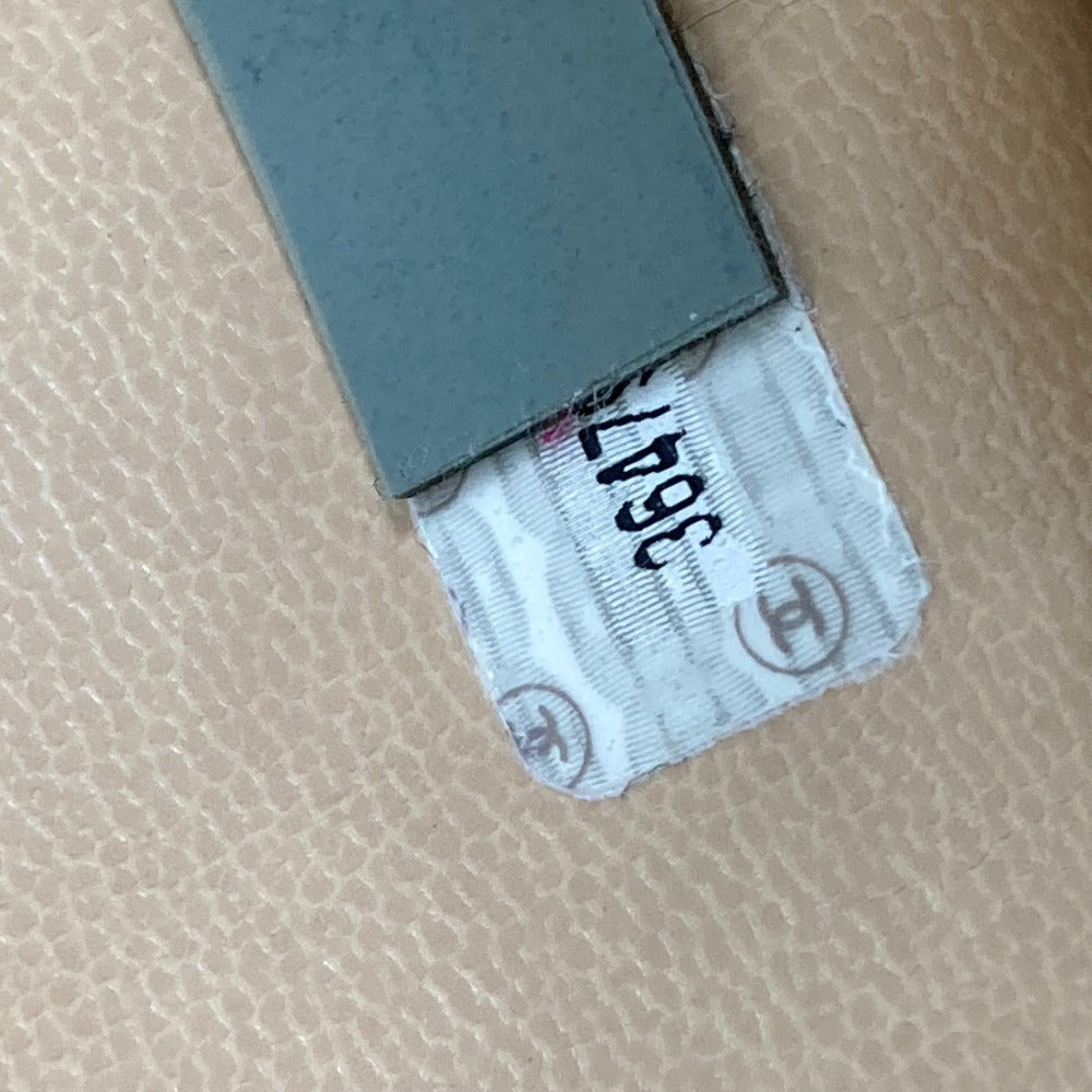 CHANEL Shoulder Bag Caviar skin beige CC COCO Mark Chain Tote Bag Women Used