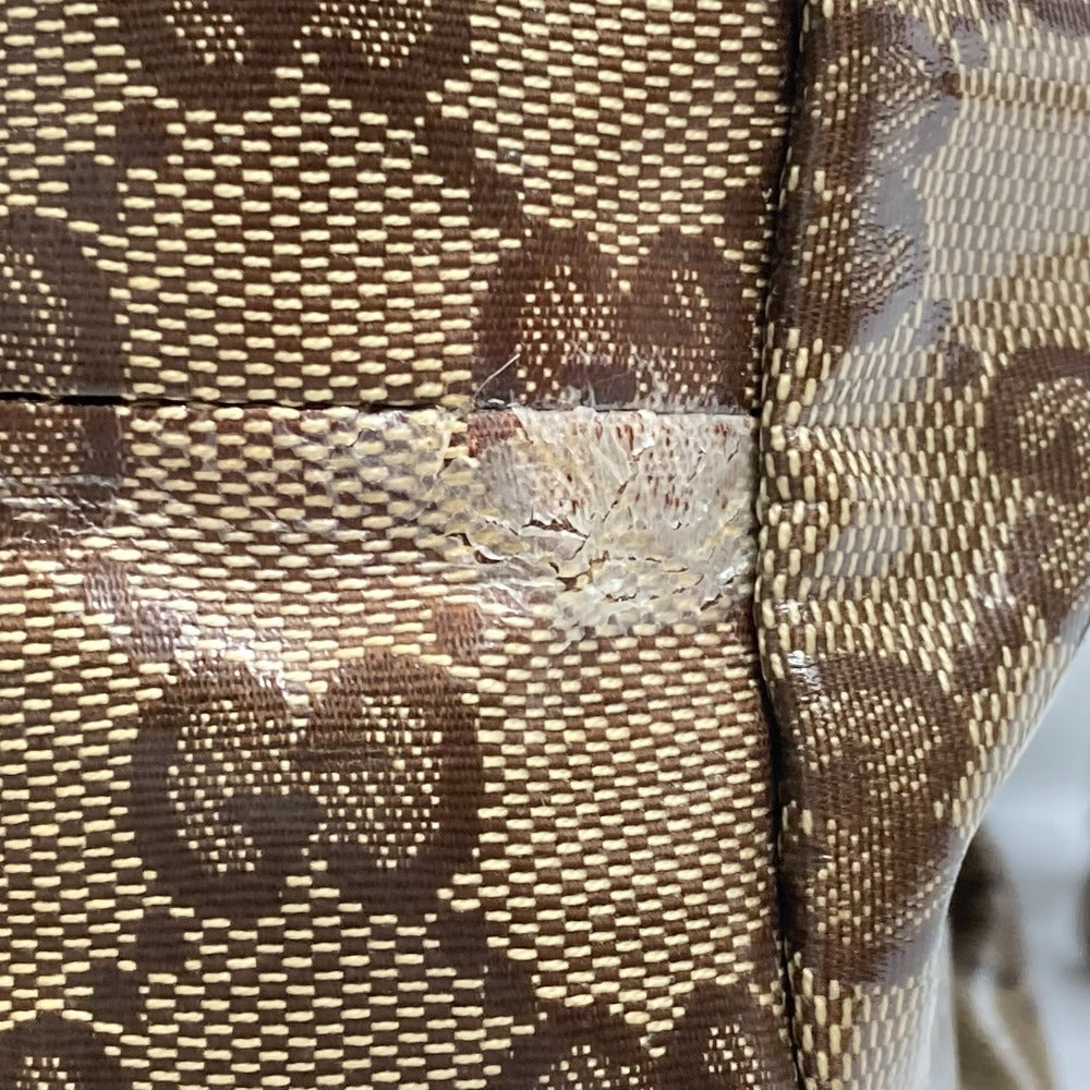 GUCCI Handbag 197021 PVC beige Crystal GG Histeria Women Used