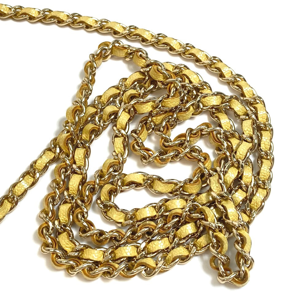 CHANEL Coin case AP0238 Caviar skin Metallic yellow CCCOCO Mark Matrasse