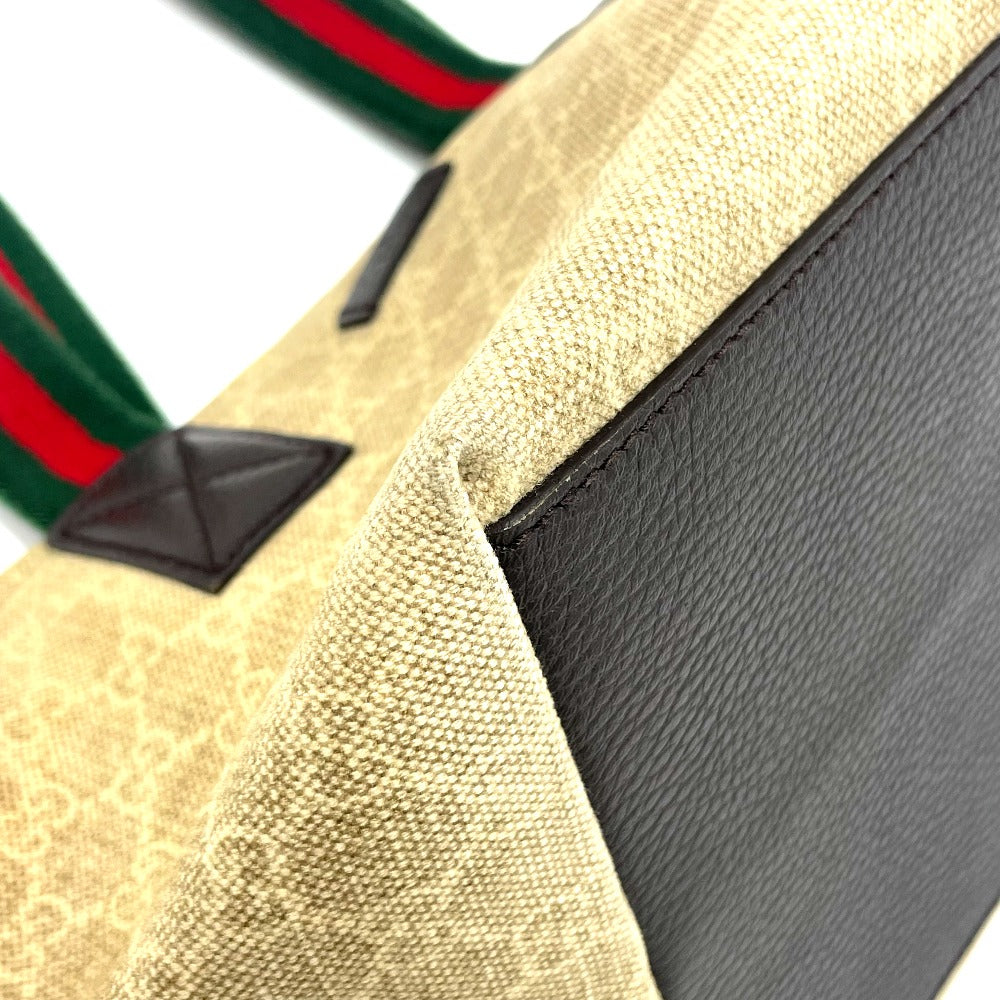 GUCCI Tote Bag 374433 GG canvas beige GG Sherry line Women Used
