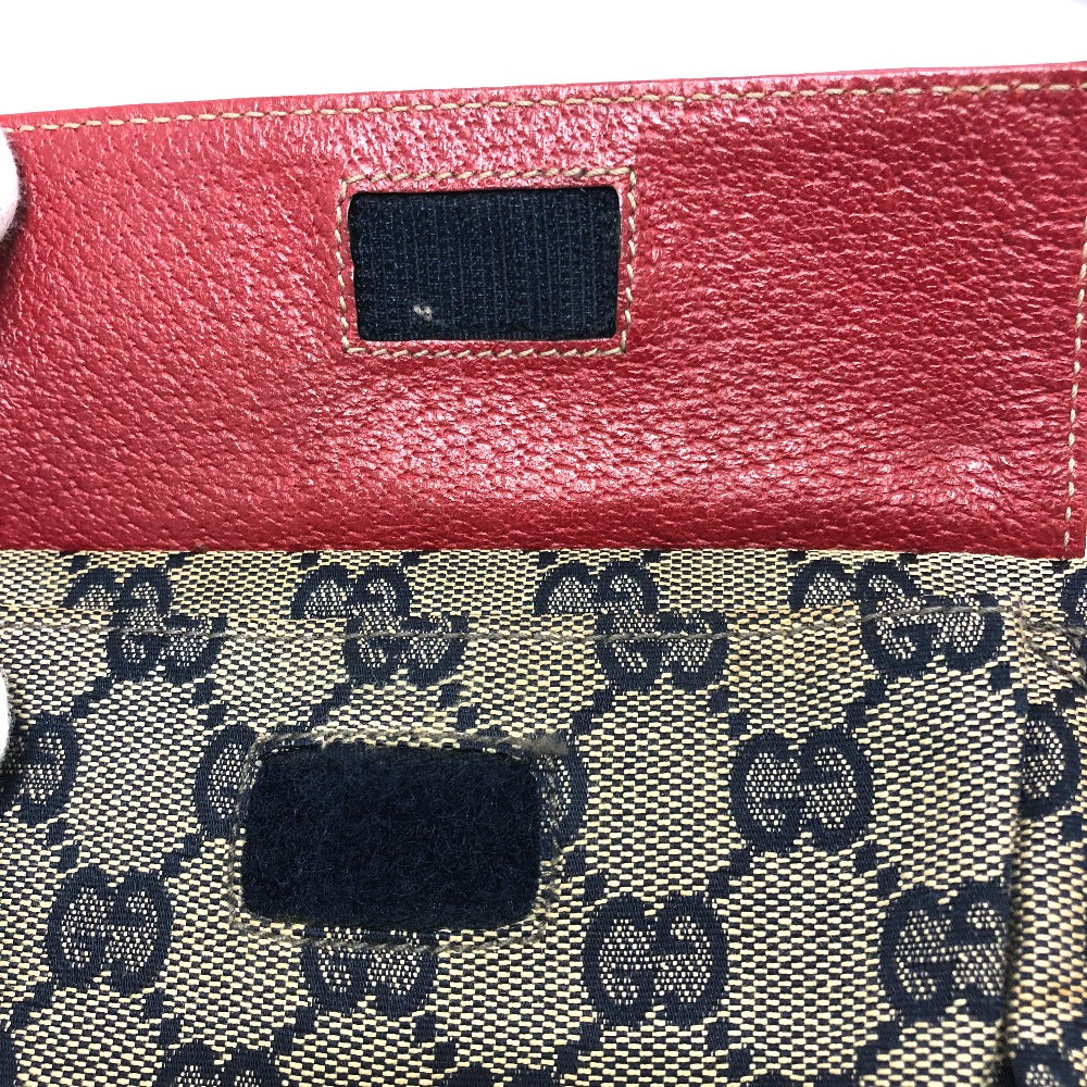 GUCCI Waist bag 28566 GG canvas / leather Red GG/logo Sling bag mens Secondhand