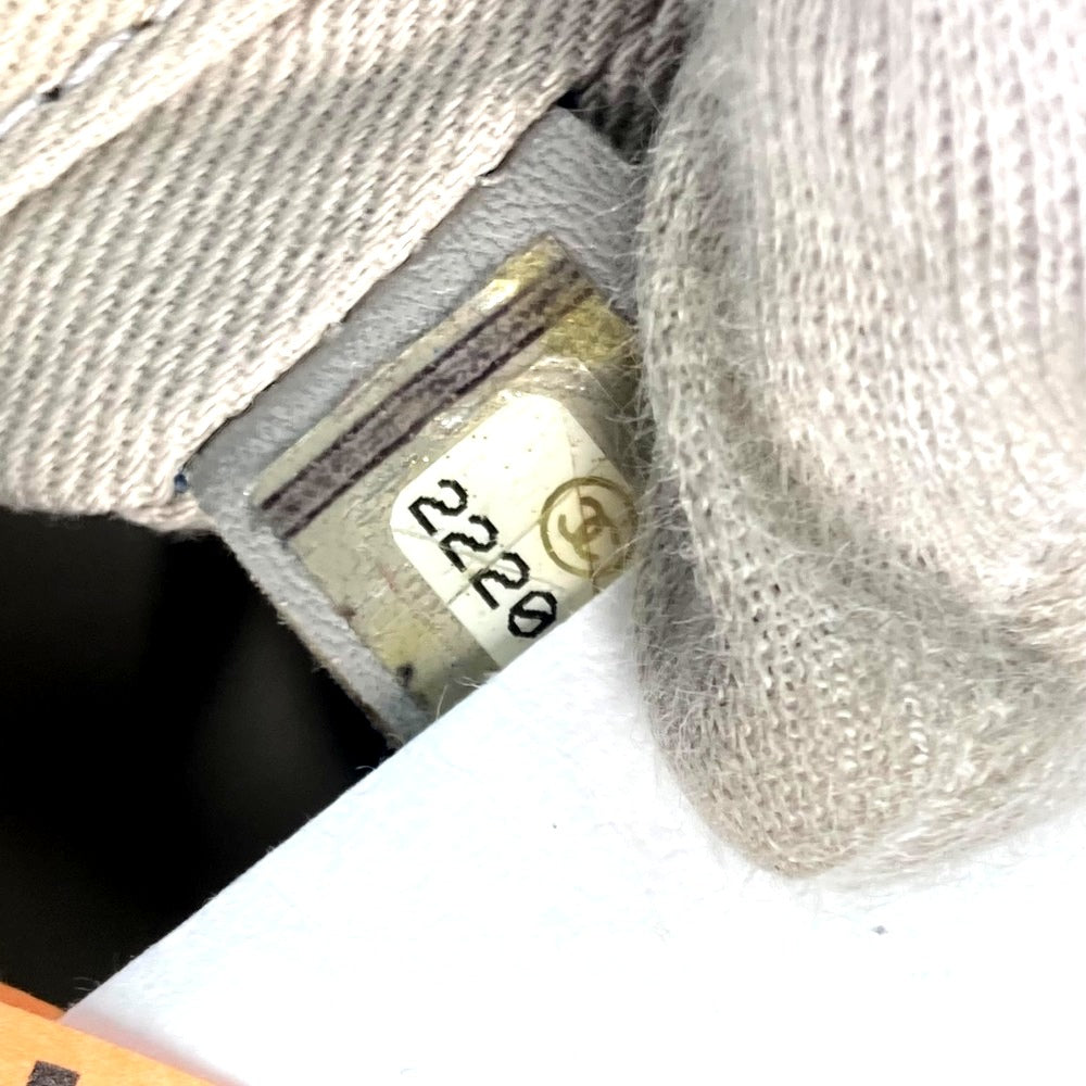 CHANEL Shoulder Bag leather Navy Logo Tote Bag Shoulder DeauvilleMM