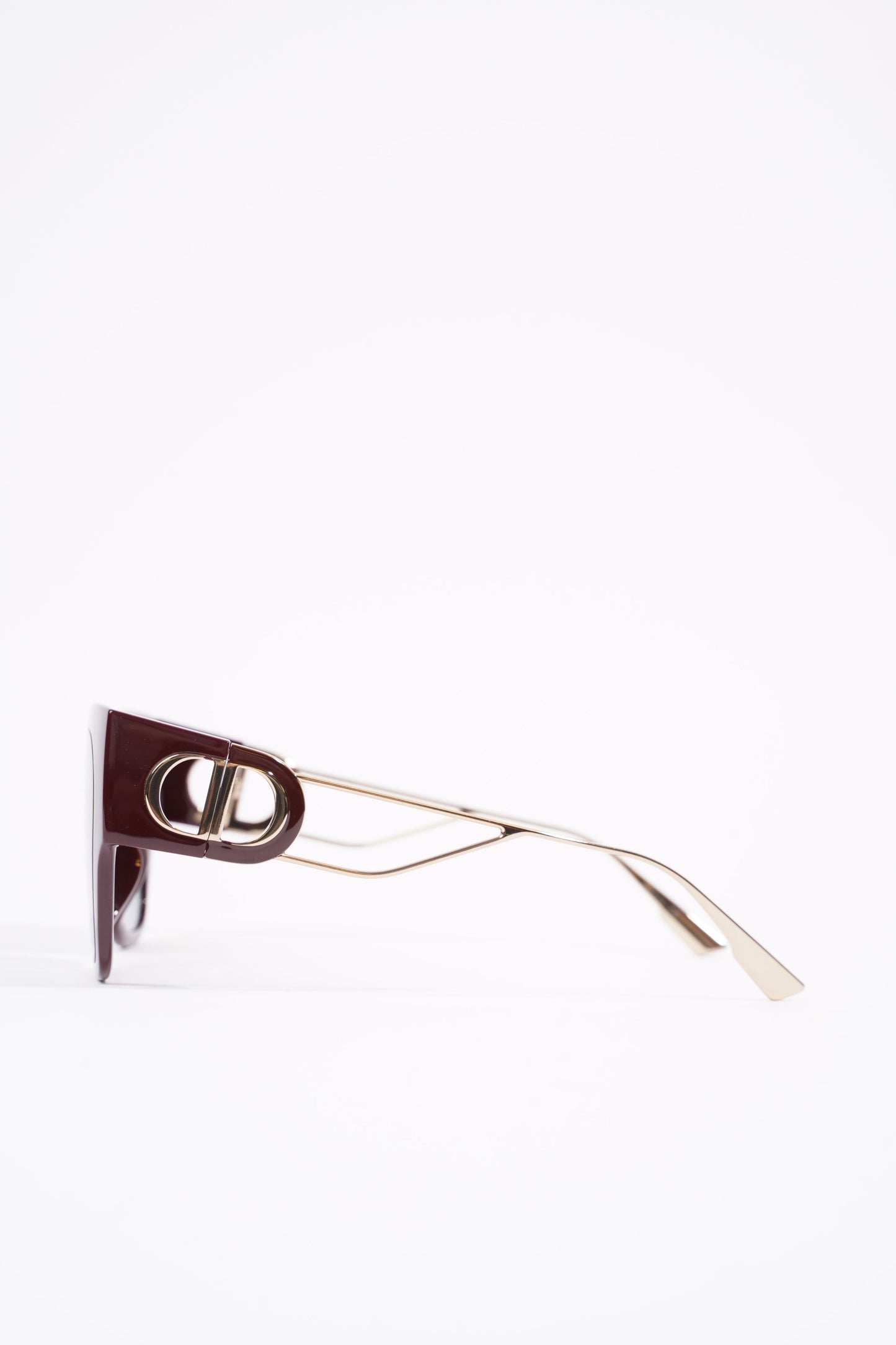 Christian Dior 30 Montaigne Sunglasses Maroon / Gold Acetate 135mm