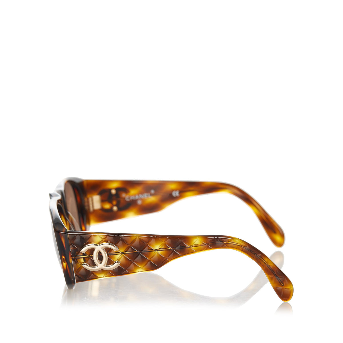 Round Tinted Sunglasses Brown