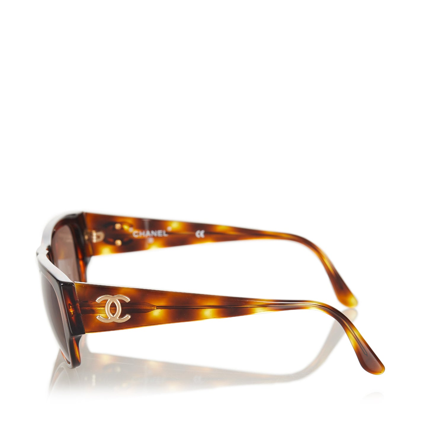 Chanel Round Tinted Sunglasses Brown