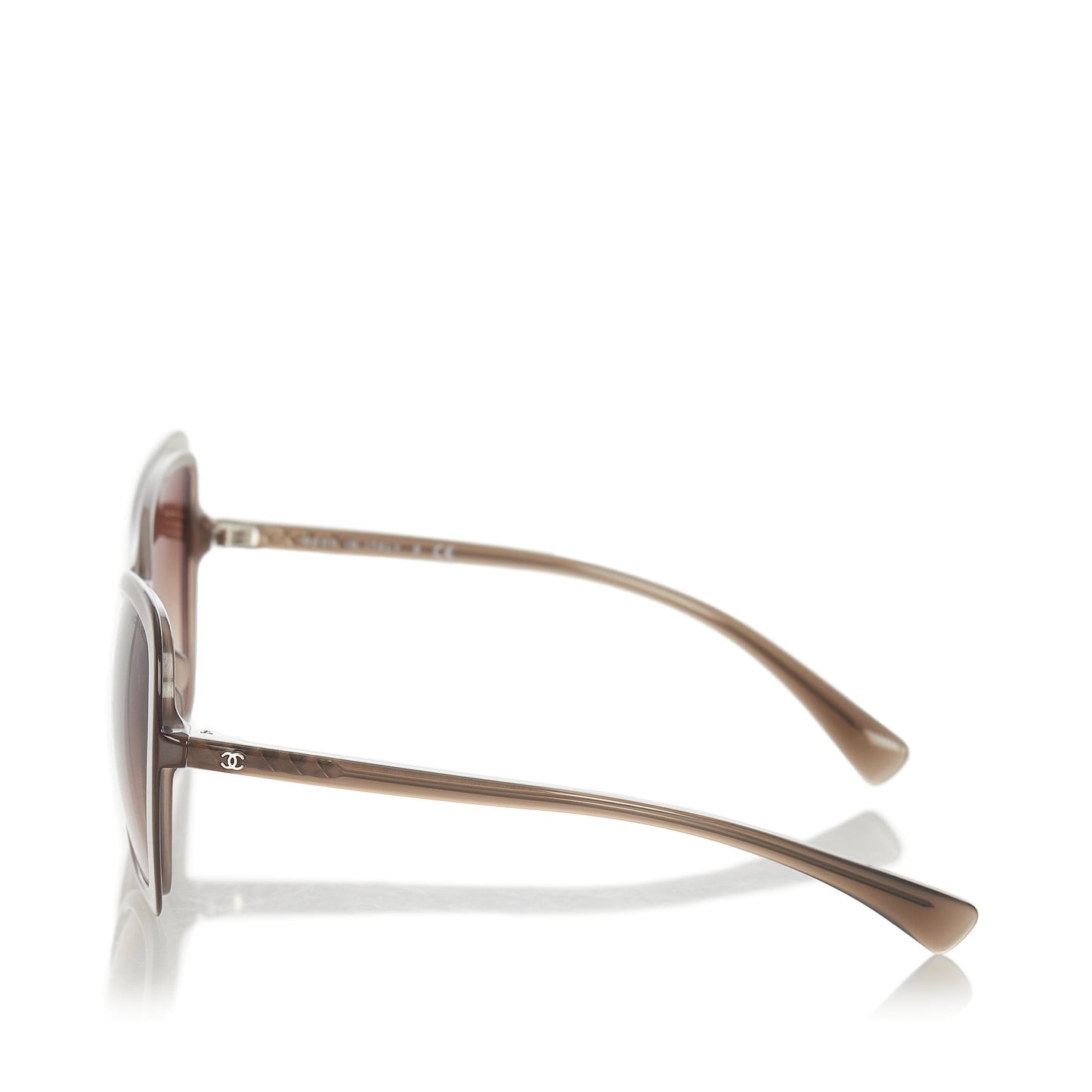 Chanel Round Tinted Sunglasses Brown