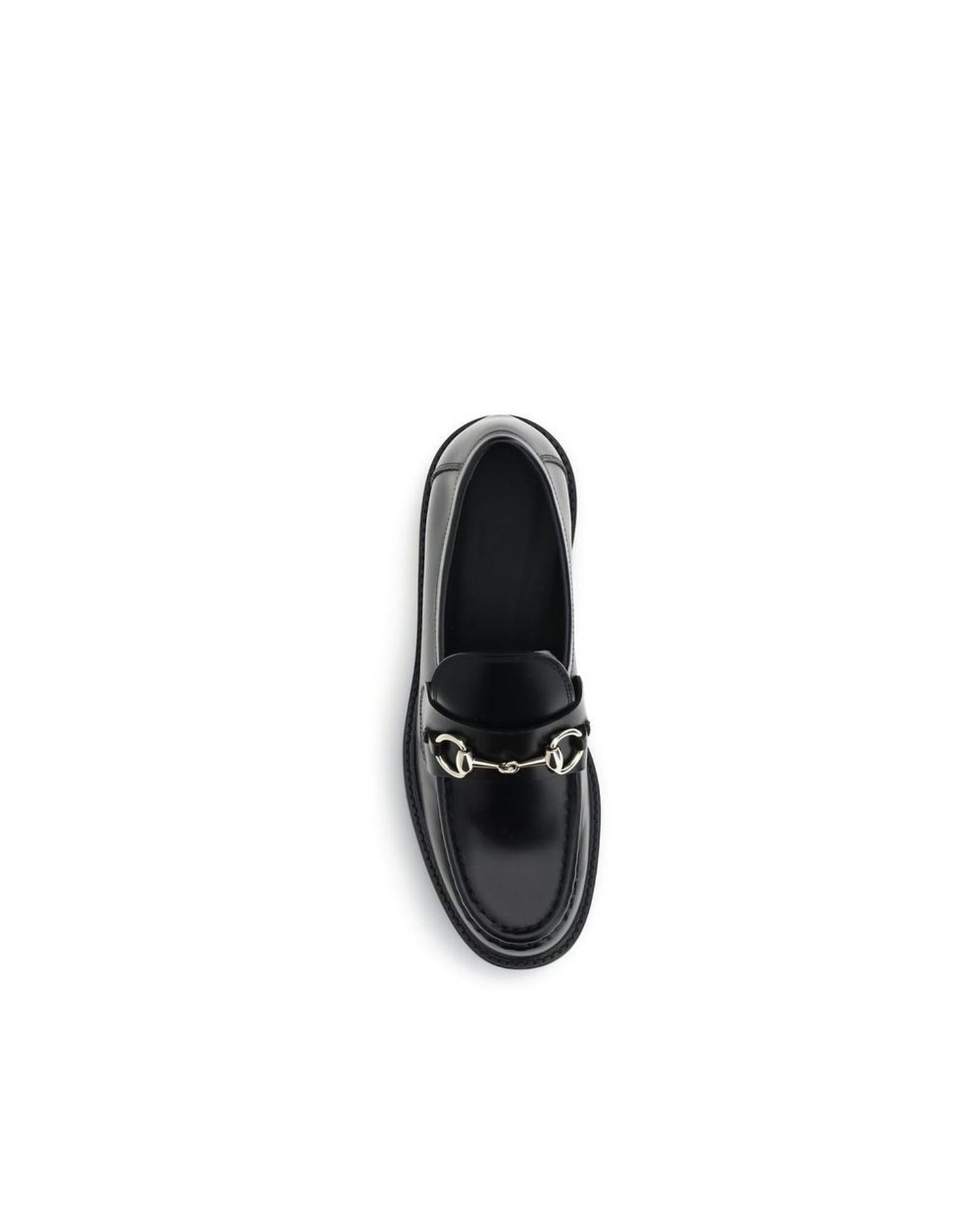 Gucci Block Heel Leather Loafer Men Black