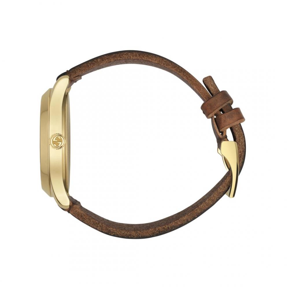 GUCCI G TIMELESS WEB BEE DIAL LEATHER STRAP UNISEX WATCH