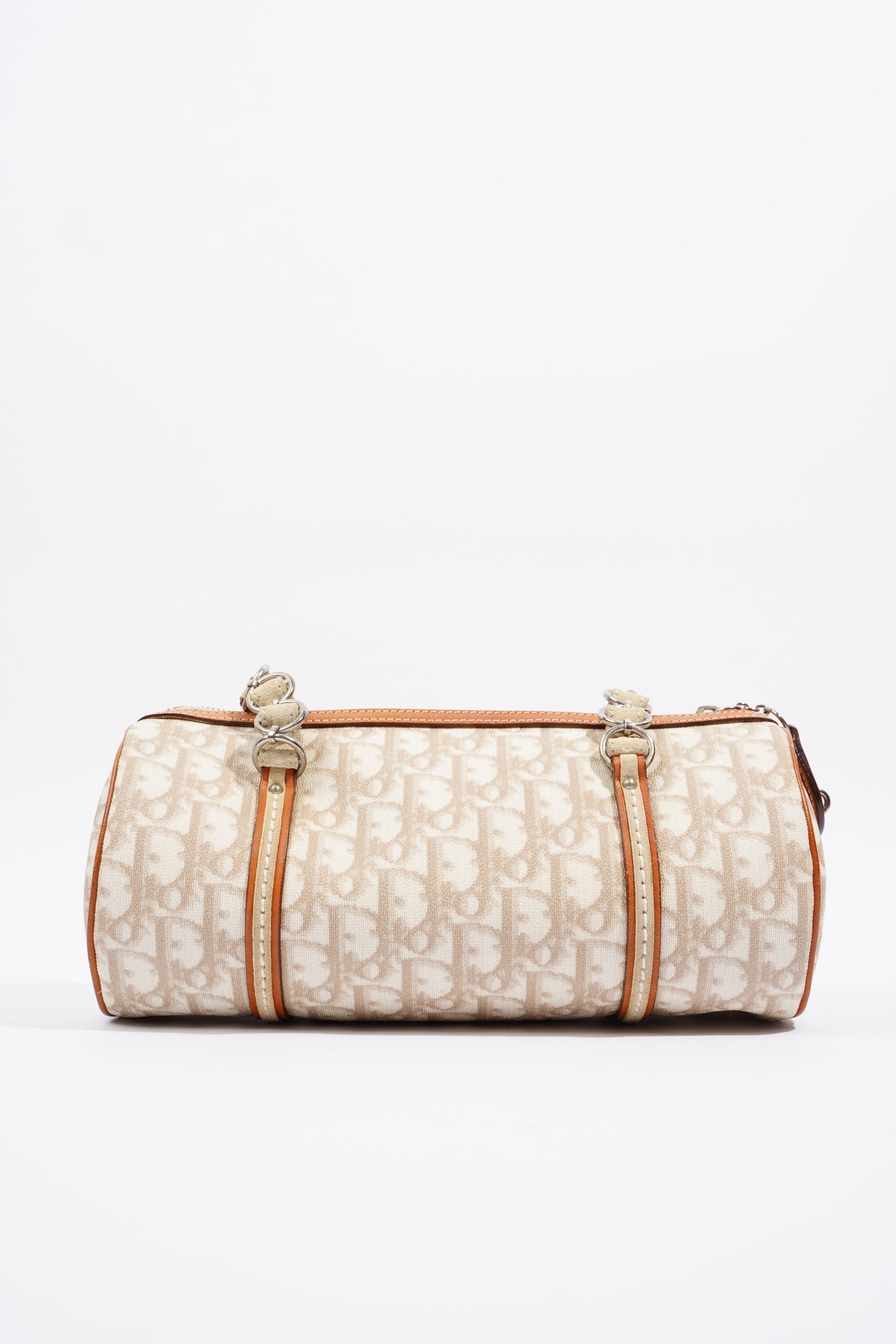 Christian Dior Trotter Romantique Hand Bag Beige Canvas