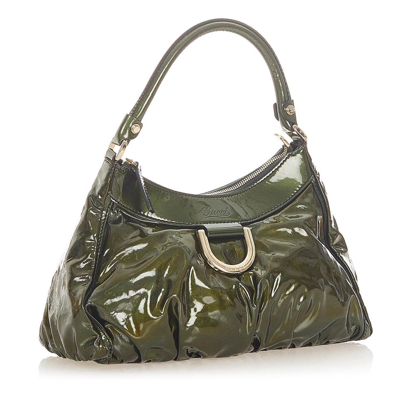 G*G Abbey D-Ring Patent Leather Shoulder Bag (SHG-19497)