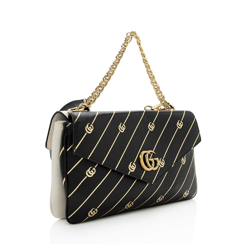 G*G Calfskin Thiara Double Shoulder Bag (SHF-14479)